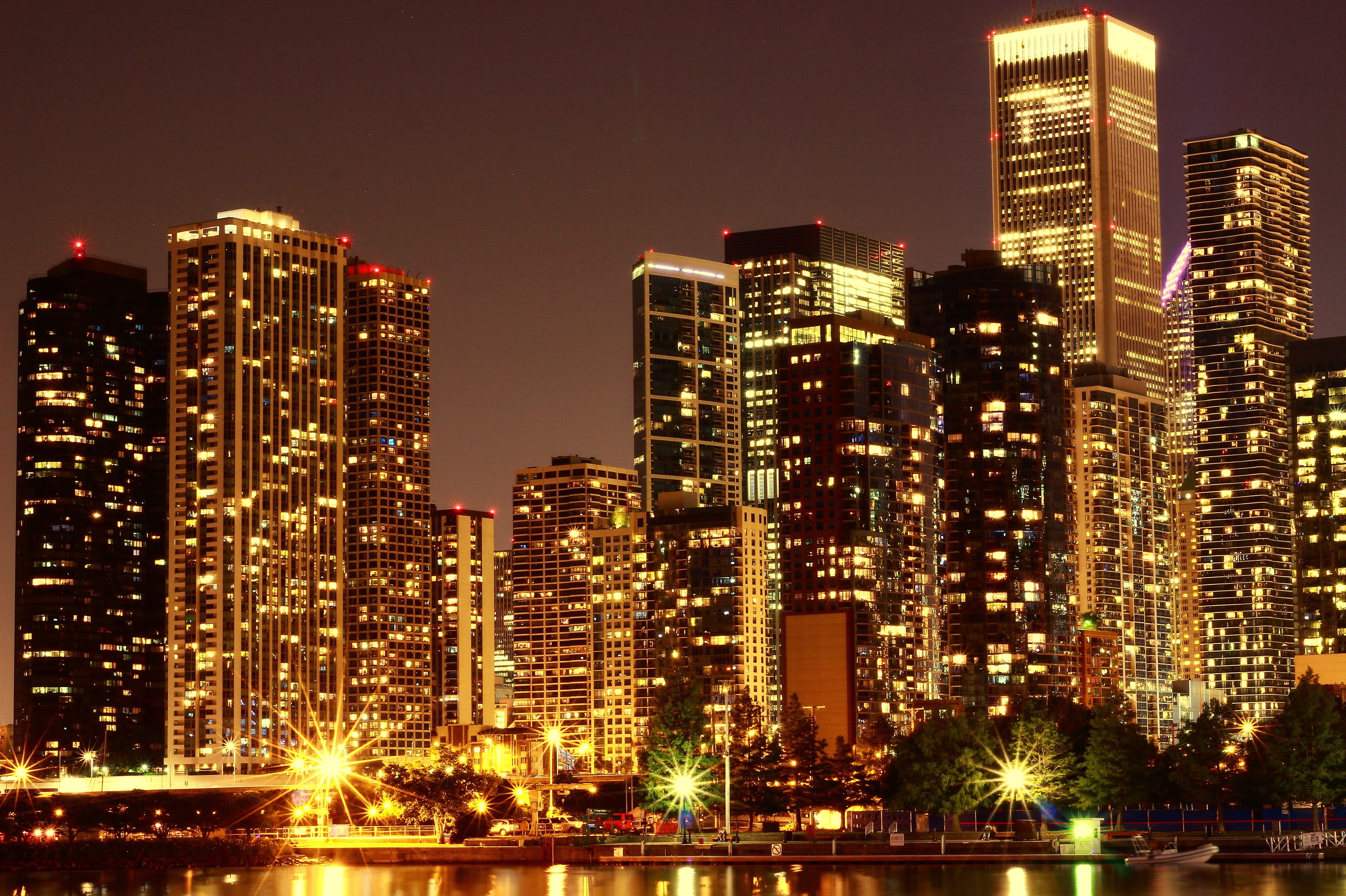Free download wallpaper Building, United States, Usa, Cities, Skyscrapers, Night on your PC desktop