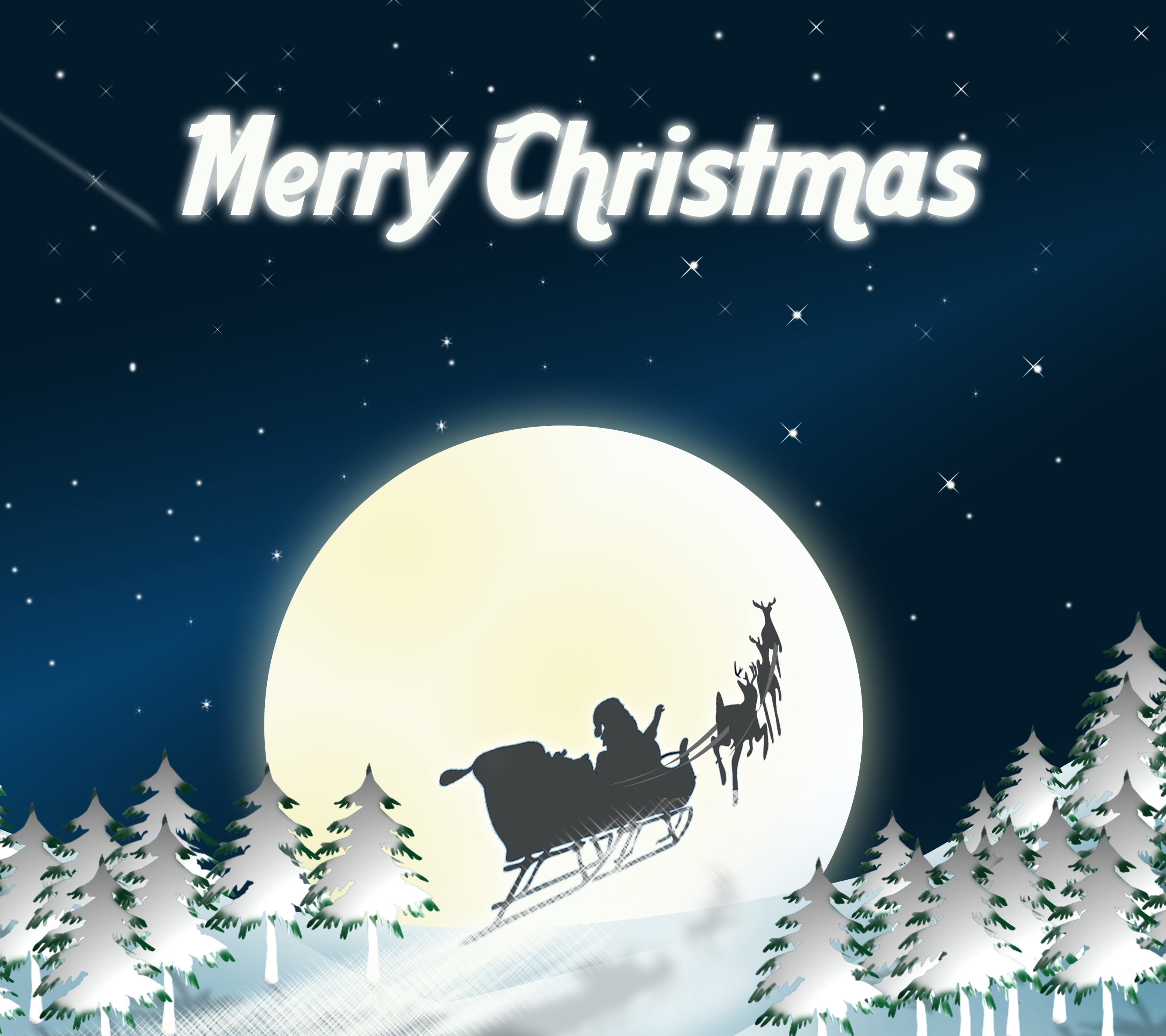 Descarga gratuita de fondo de pantalla para móvil de Papá Noel, Nieve, Navidad, Día Festivo, Feliz Navidad.