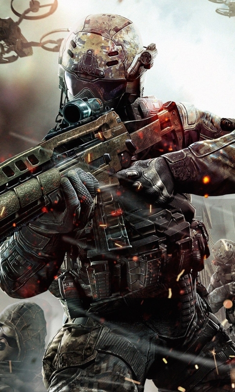 Handy-Wallpaper Waffe, Soldat, Ruf Der Pflicht, Computerspiele, Sturmgewehr, Call Of Duty: Black Ops Iii, Call Of Duty: Black Ops Ii kostenlos herunterladen.