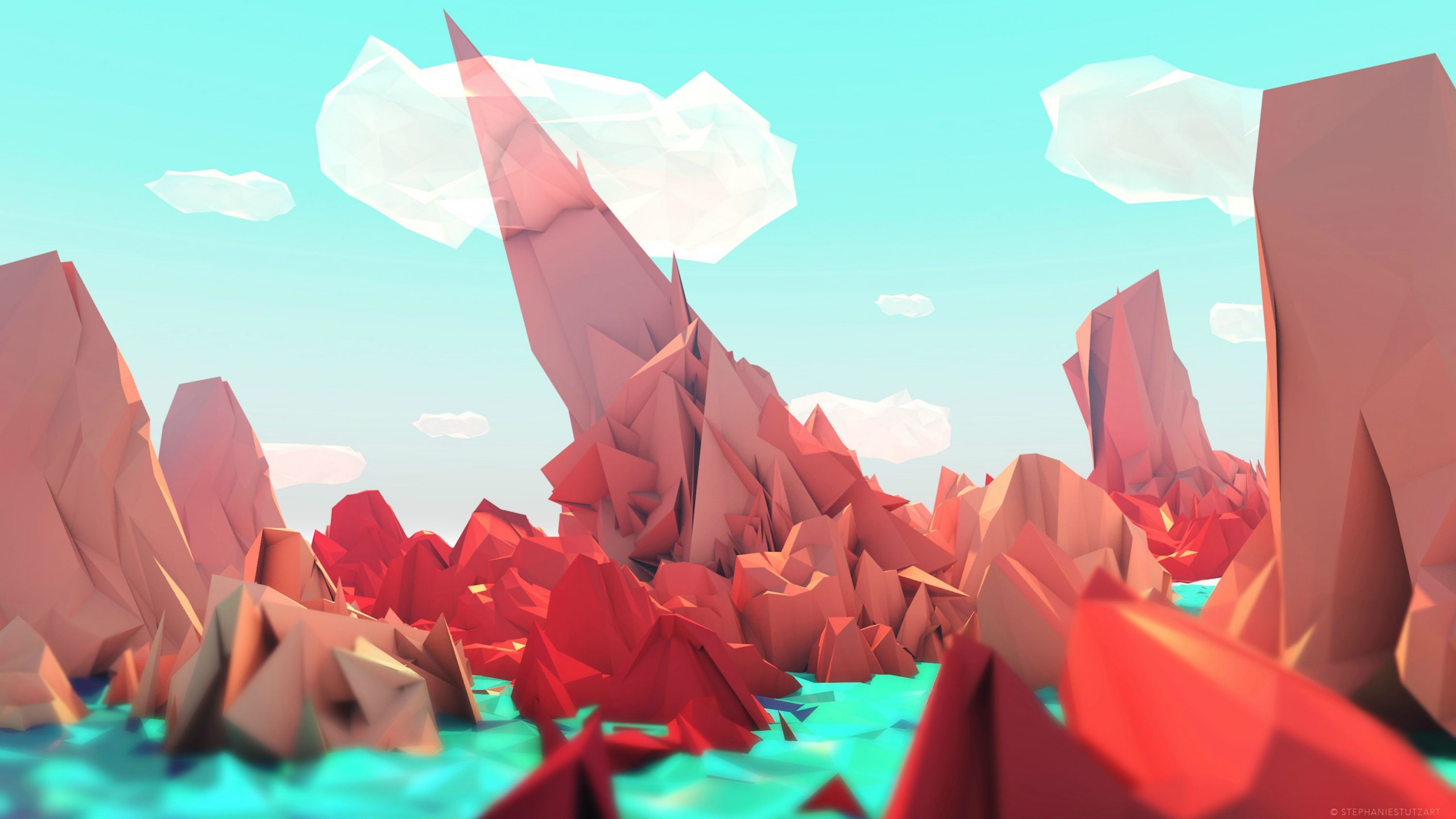 Download mobile wallpaper Artistic, Facets, Polygon, Low Poly for free.