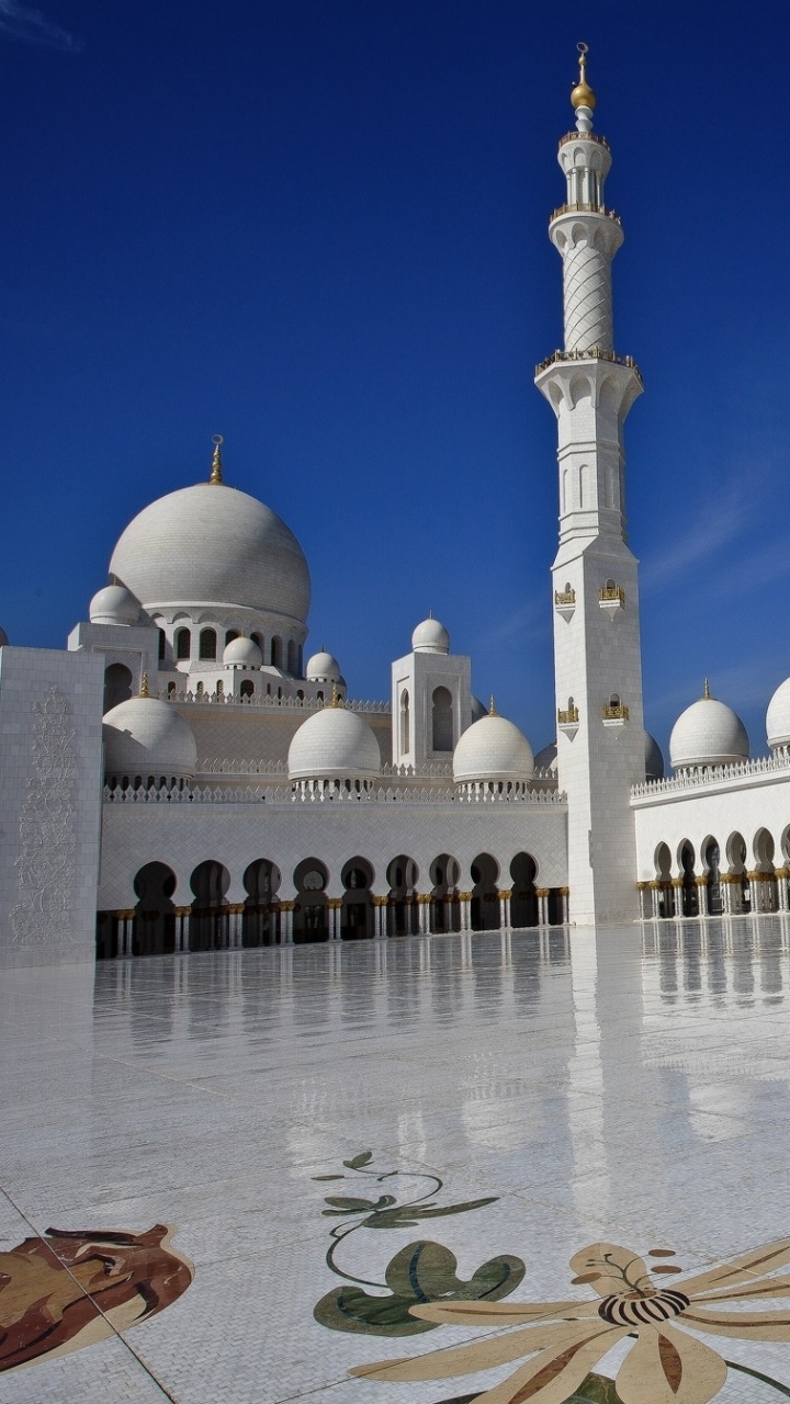 Handy-Wallpaper Vereinigte Arabische Emirate, Abu Dhabi, Scheich Zayid Moschee, Religiös, Moscheen kostenlos herunterladen.