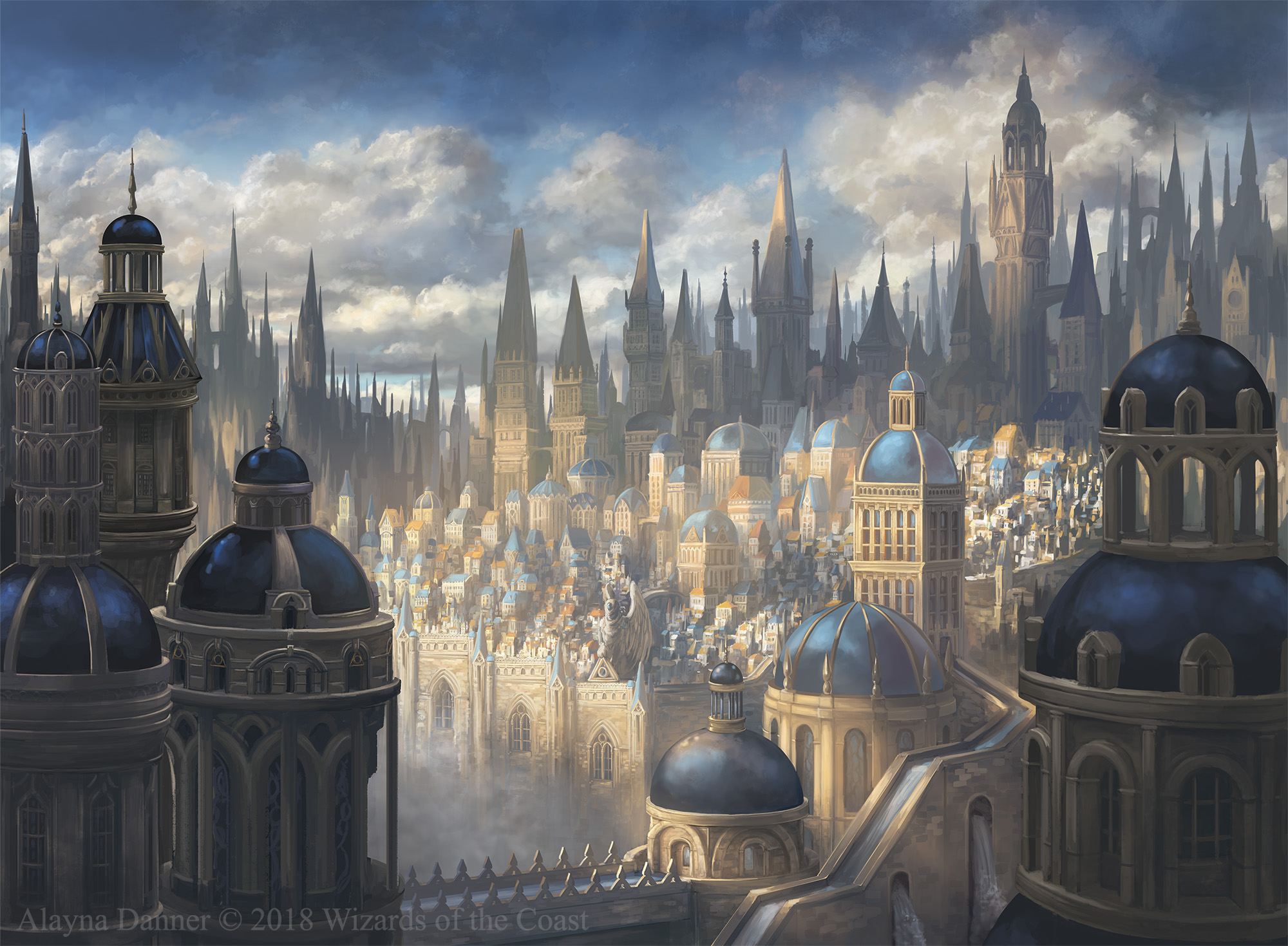 Download mobile wallpaper City, Building, Game, Magic: The Gathering for free.