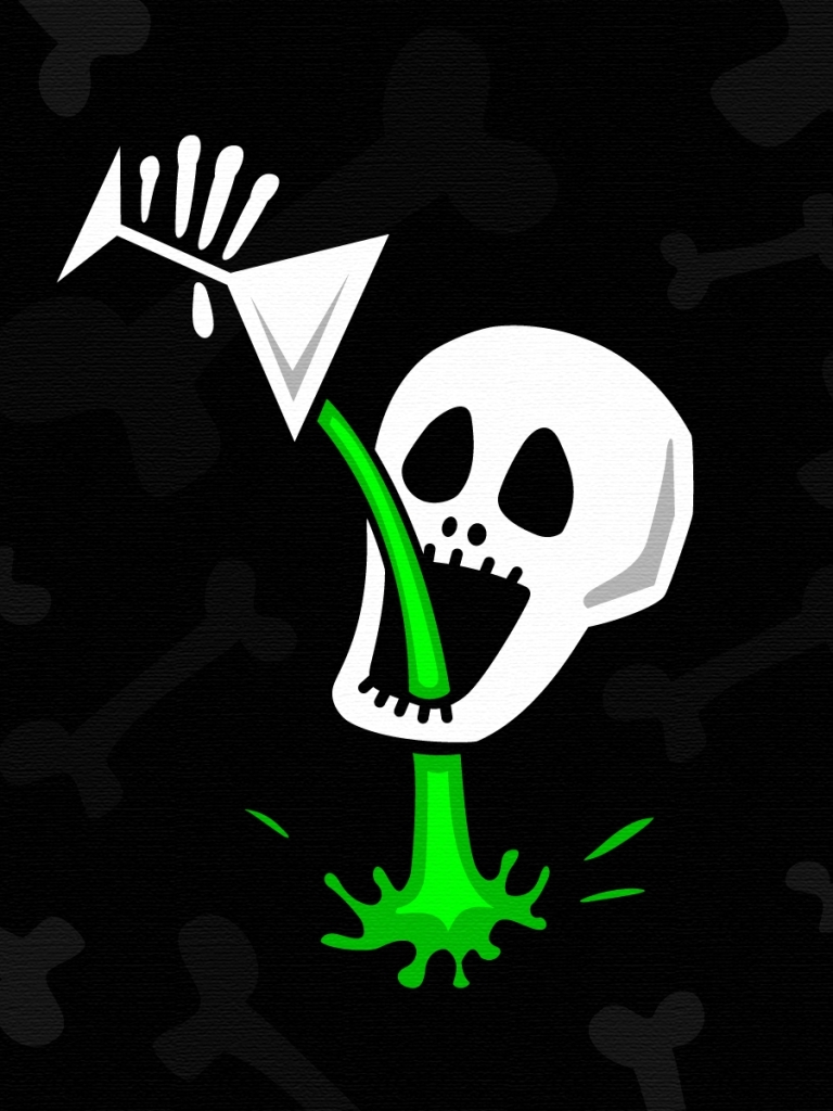 Download mobile wallpaper Dark, Skull for free.