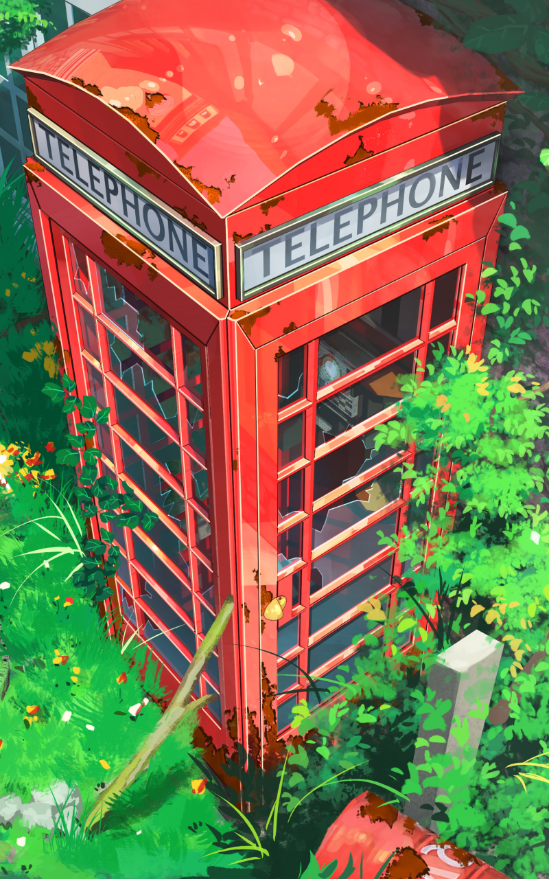 Baixar papel de parede para celular de Anime, Cabine Telefônica gratuito.