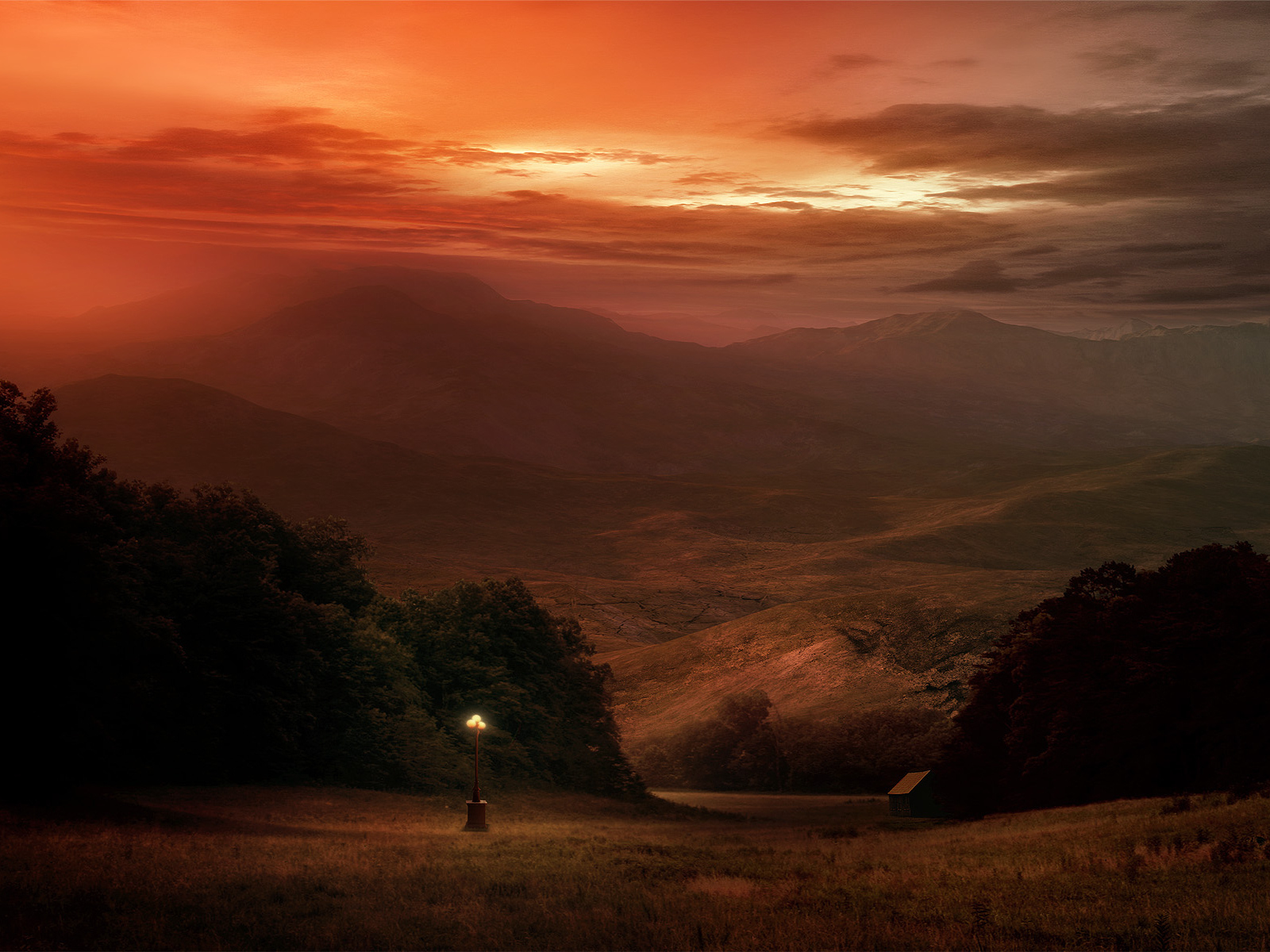 Download mobile wallpaper Landscape, Sunset for free.