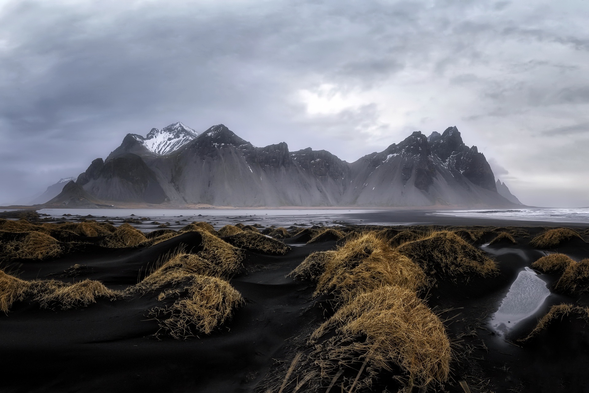 無料モバイル壁紙地球, アイスランド, 山岳, ヴェストラホルンをダウンロードします。