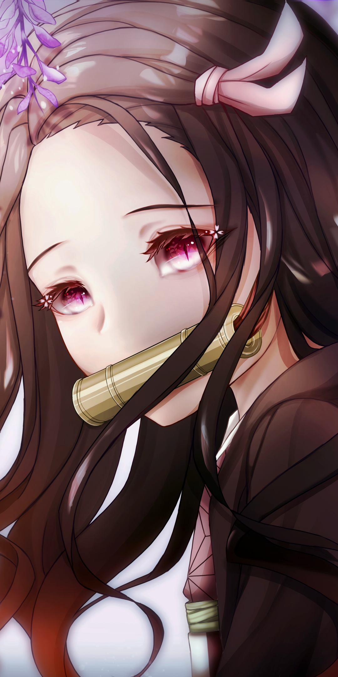 Handy-Wallpaper Animes, Nezuko Kamado, Demon Slayer kostenlos herunterladen.