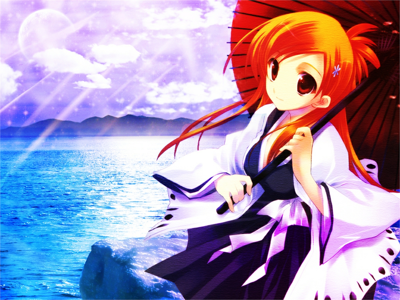 Handy-Wallpaper Bleach, Animes, Orihime Inoue kostenlos herunterladen.