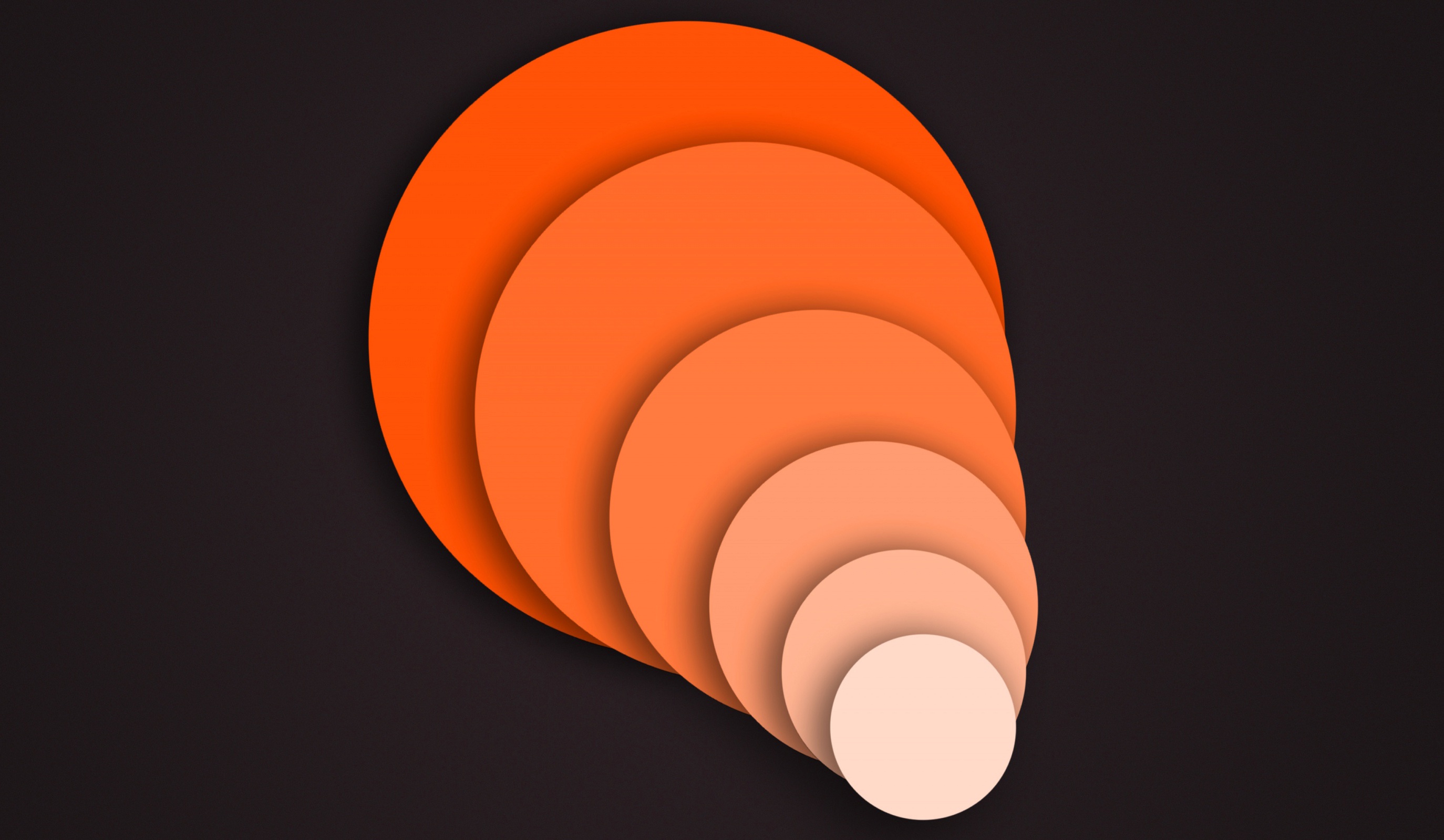 Download mobile wallpaper Abstract, Gradient, Circle, Geometry, Orange (Color) for free.