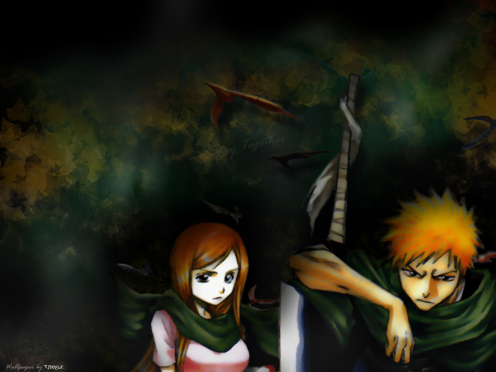 Download free mobile wallpaper Anime, Bleach, <b>Ichigo</b> Kurosaki, Orihime Inou...