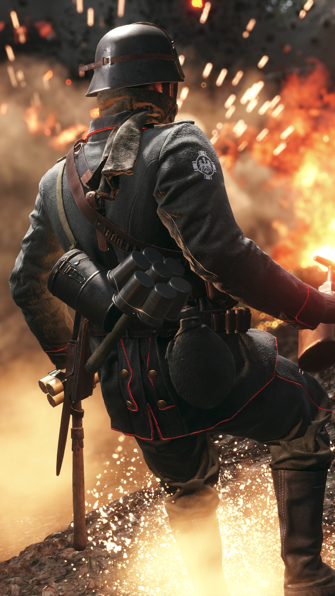 Handy-Wallpaper Schlachtfeld, Explosion, Soldat, Computerspiele, Battlefield 1 kostenlos herunterladen.