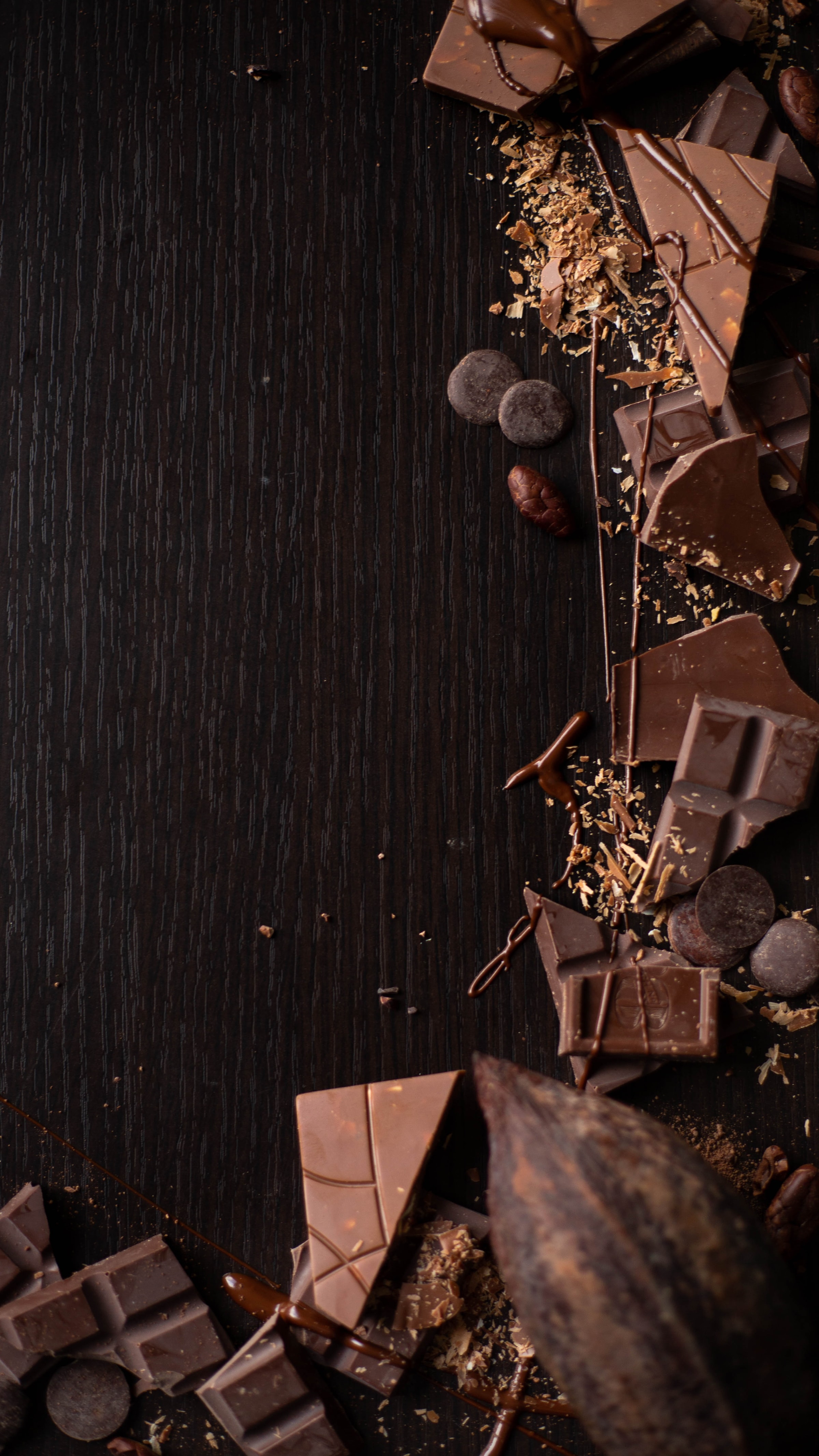 77935 скачать картинку деревянный, какао, еда, шоколад, поверхность, шоколадки - обои и заставки бесплатно