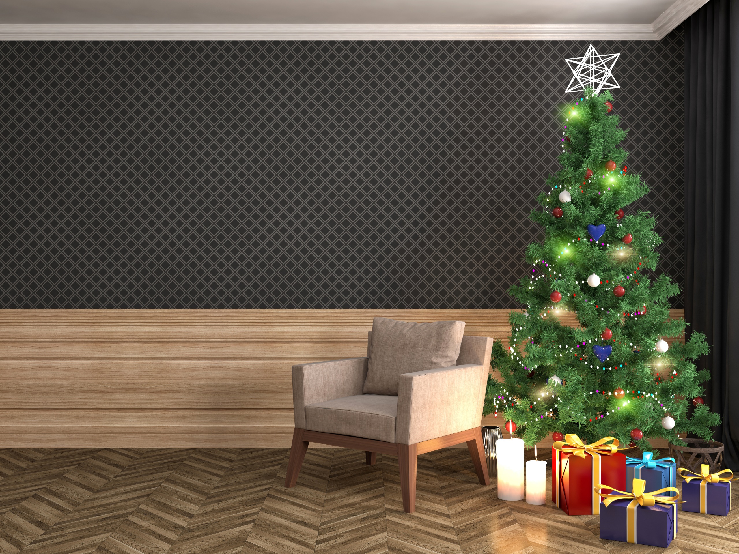 Free download wallpaper Christmas, Holiday, Gift, Christmas Tree on your PC desktop