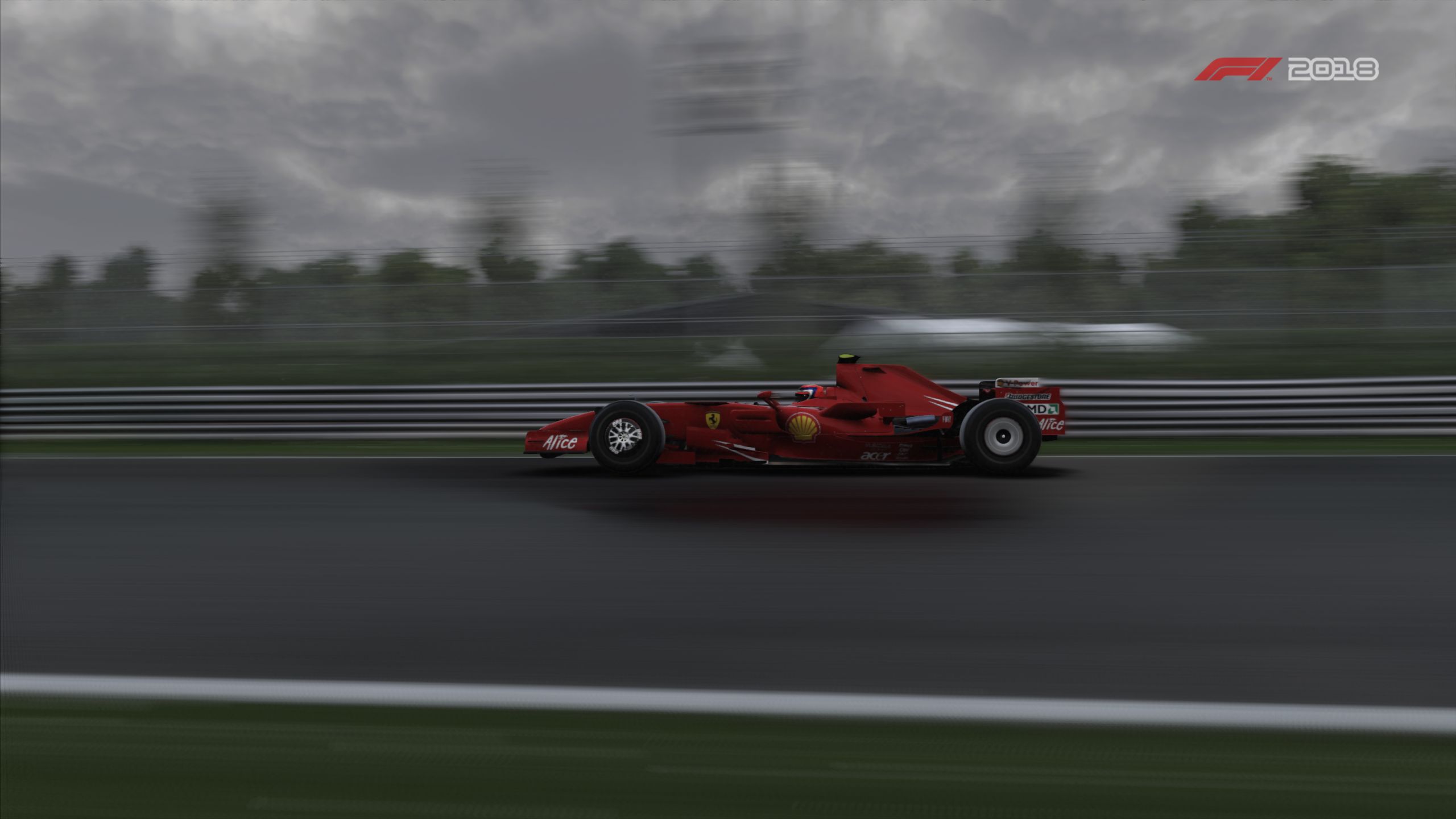 Laden Sie das Ferrari, Formel 1, Fahrzeug, Computerspiele, Ferrari F2007, F1 2018-Bild kostenlos auf Ihren PC-Desktop herunter