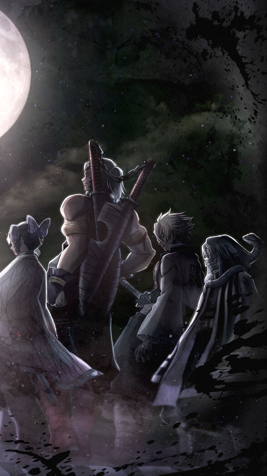Descarga gratuita de fondo de pantalla para móvil de Animado, Demon Slayer: Kimetsu No Yaiba, Shinobu Kochou, Tengen Uzui, Sanemi Shinazugawa, Obanai Iguro.