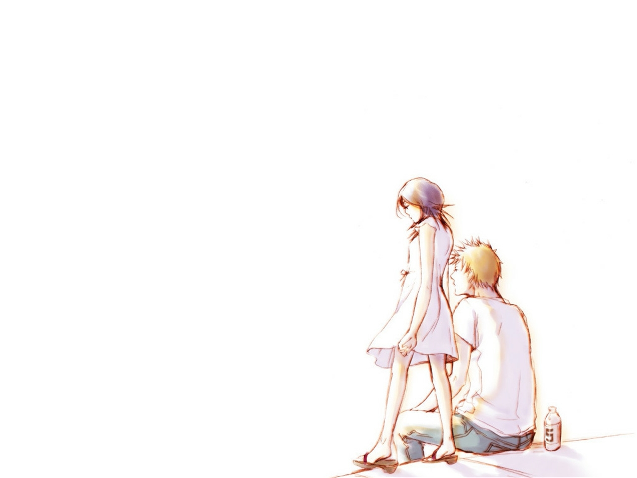 Download mobile wallpaper Anime, Bleach, Rukia Kuchiki, Ichigo Kurosaki for free.