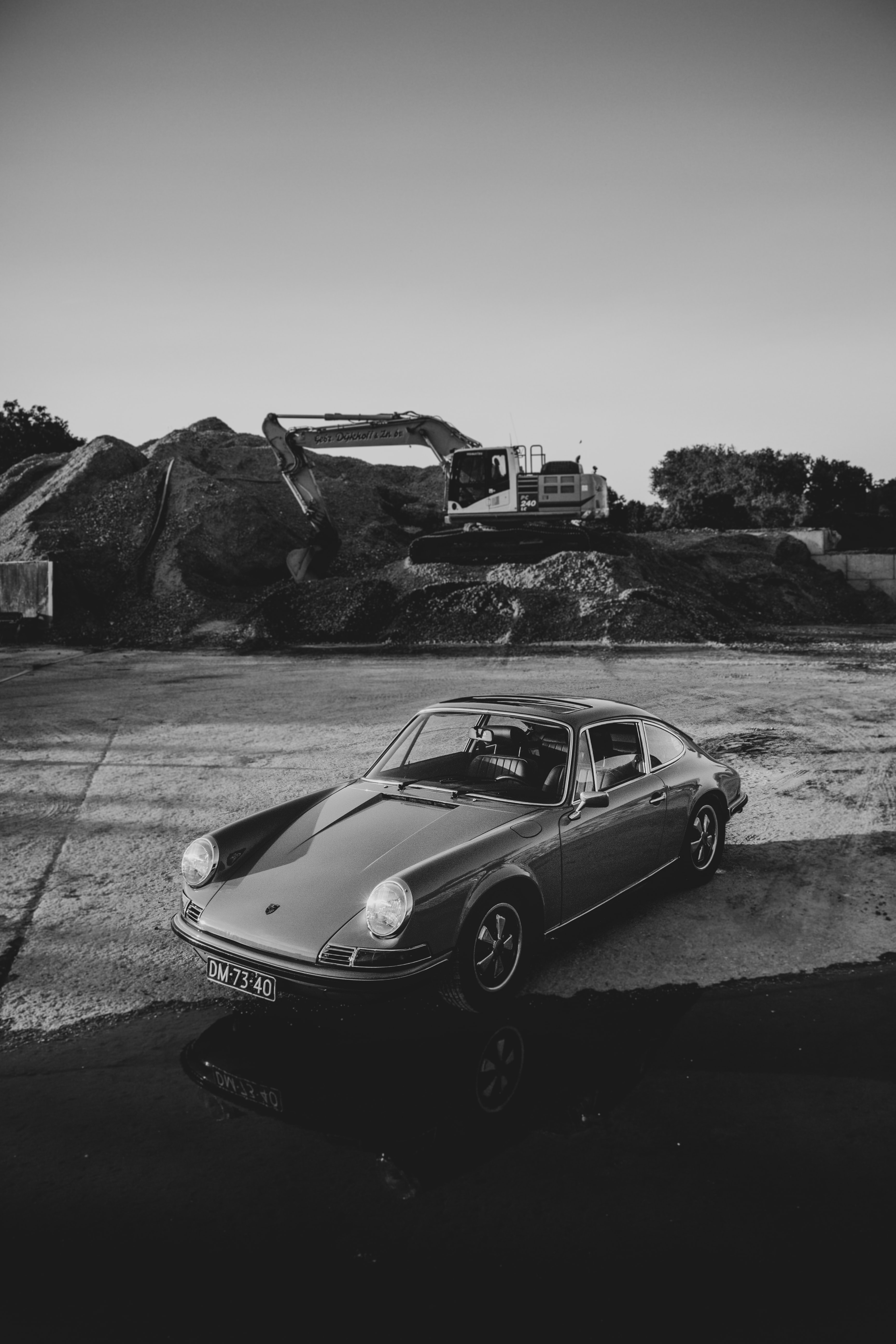 android porsche, old, cars, car, bw, chb, retro