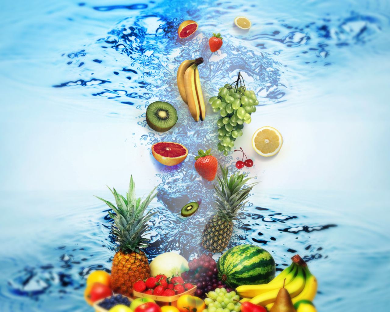 Download mobile wallpaper Water, Food, Fruits for free.