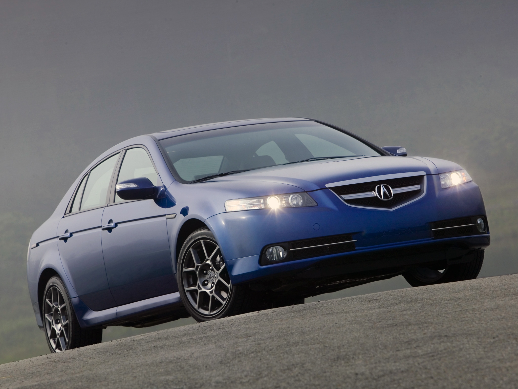auto, acura, cars, blue, asphalt, front view, style, akura, tl, 2007 cell phone wallpapers