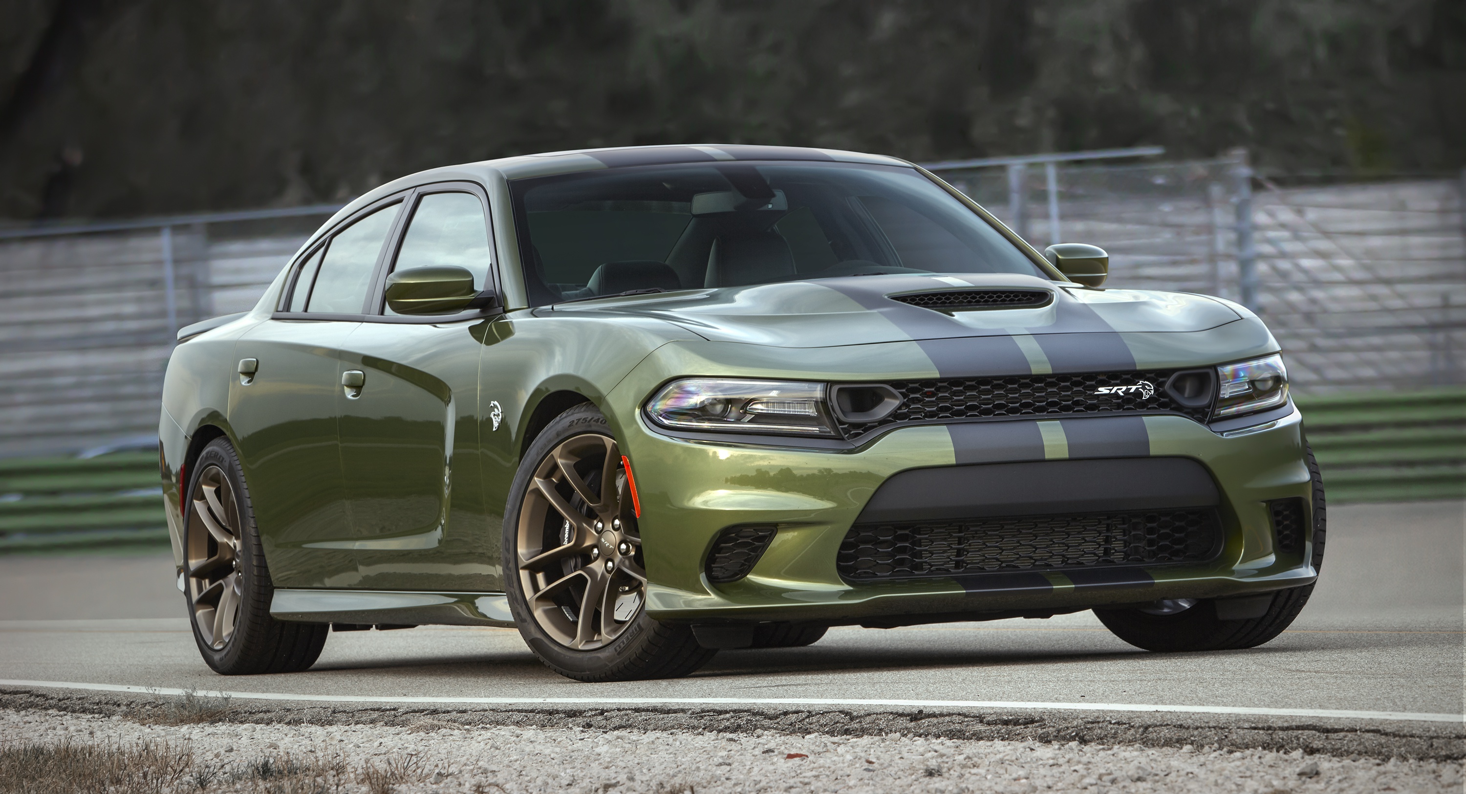 Download mobile wallpaper Dodge Charger, Dodge, Muscle Car, Vehicles, Green Car, Dodge Charger Srt Hellcat for free.