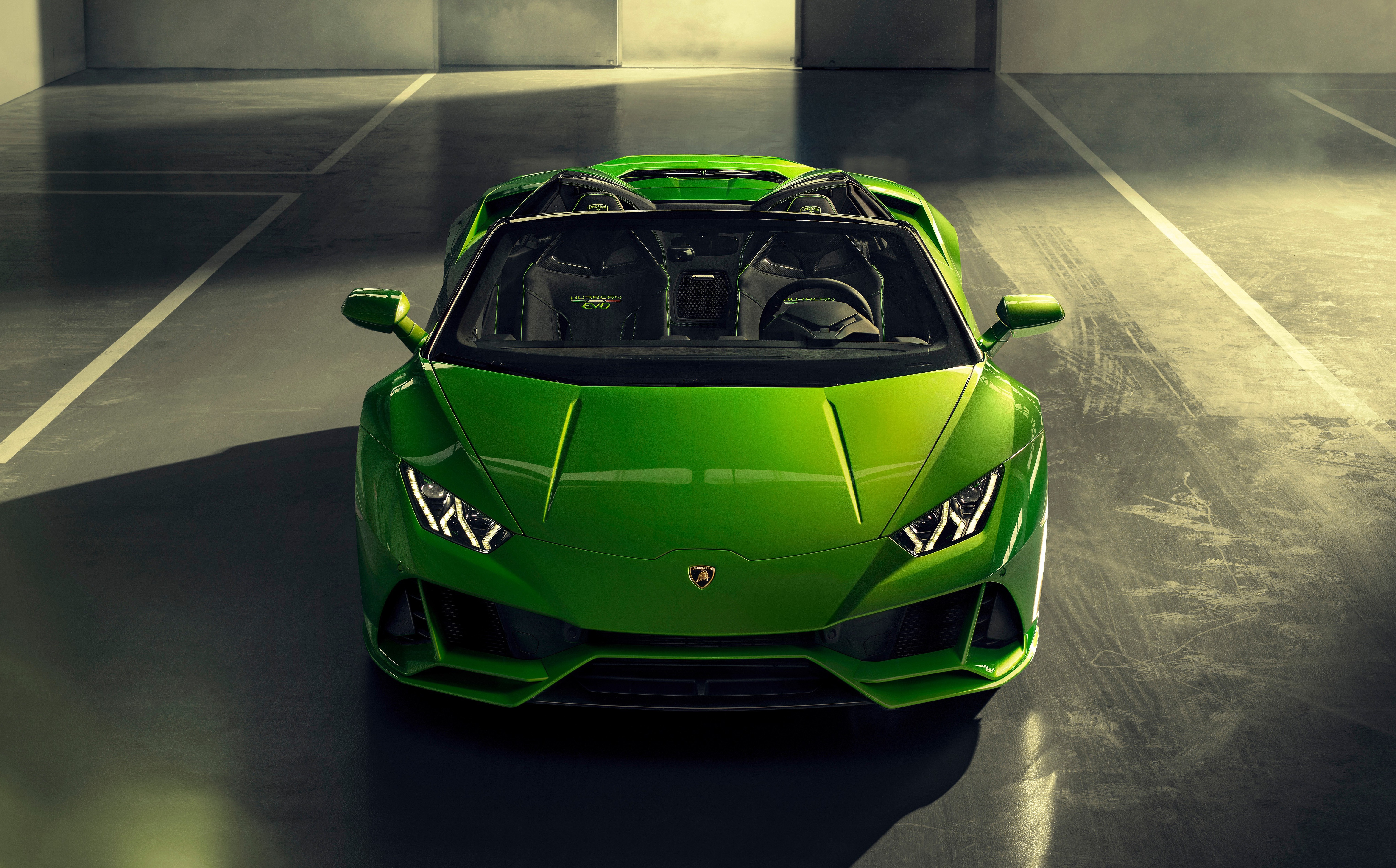 Handy-Wallpaper Lamborghini, Autos, Supersportwagen, Fahrzeuge, Grünes Auto, Lamborghini Huracán Evo kostenlos herunterladen.