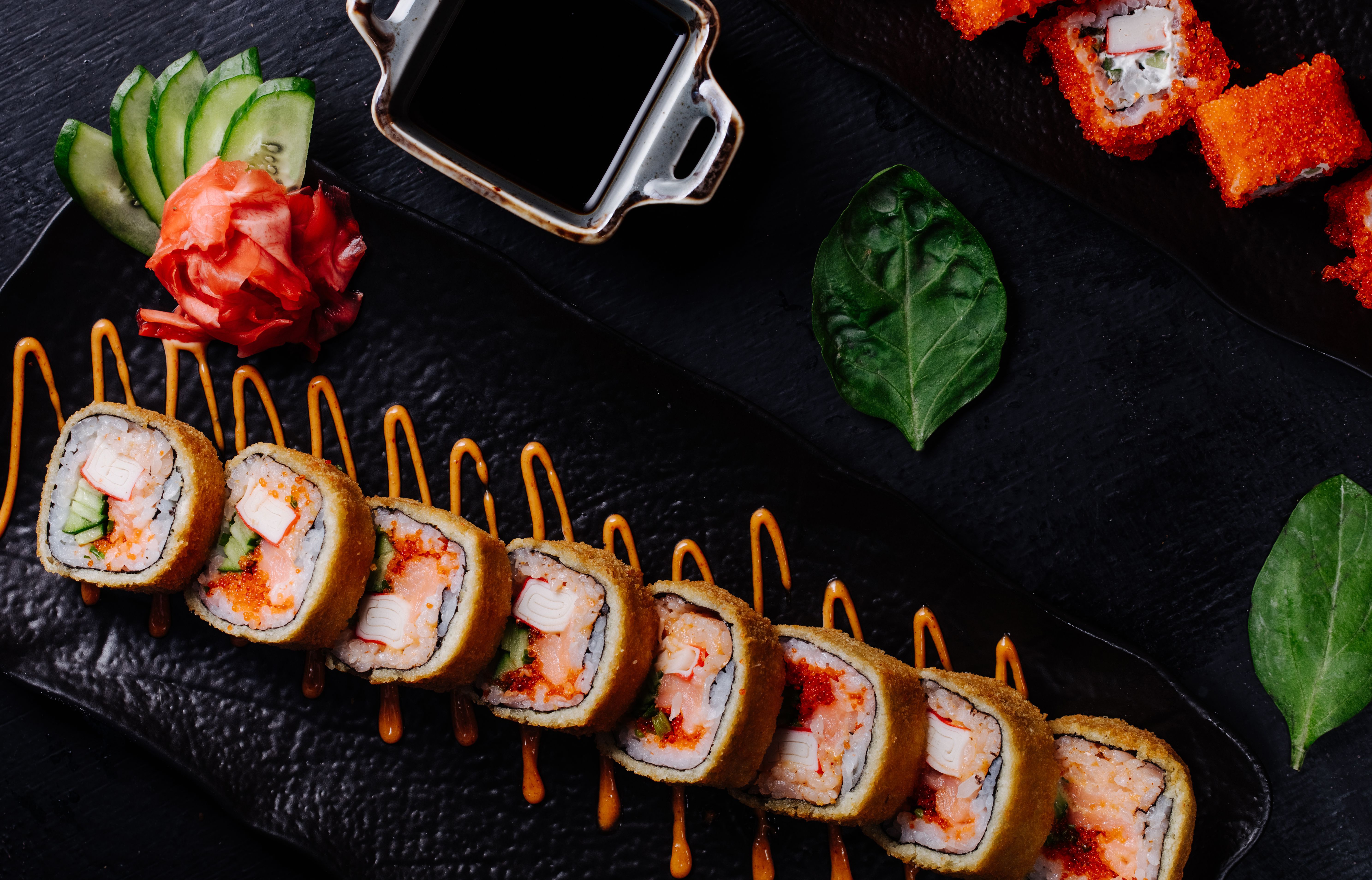 Descarga gratuita de fondo de pantalla para móvil de Sushi, Marisco, Alimento, Bodegón.