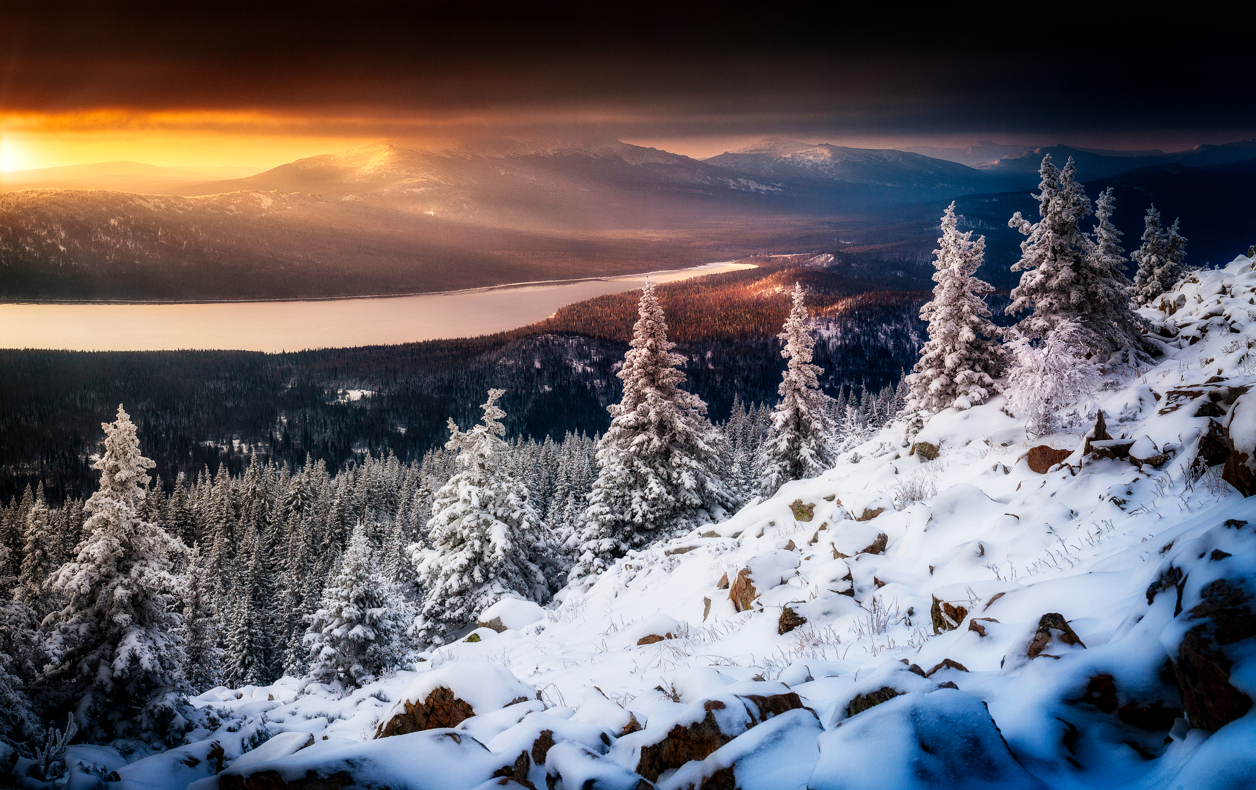 Скачать обои бесплатно Пейзаж, Зима, Снег, Дерево, Земля/природа картинка на рабочий стол ПК