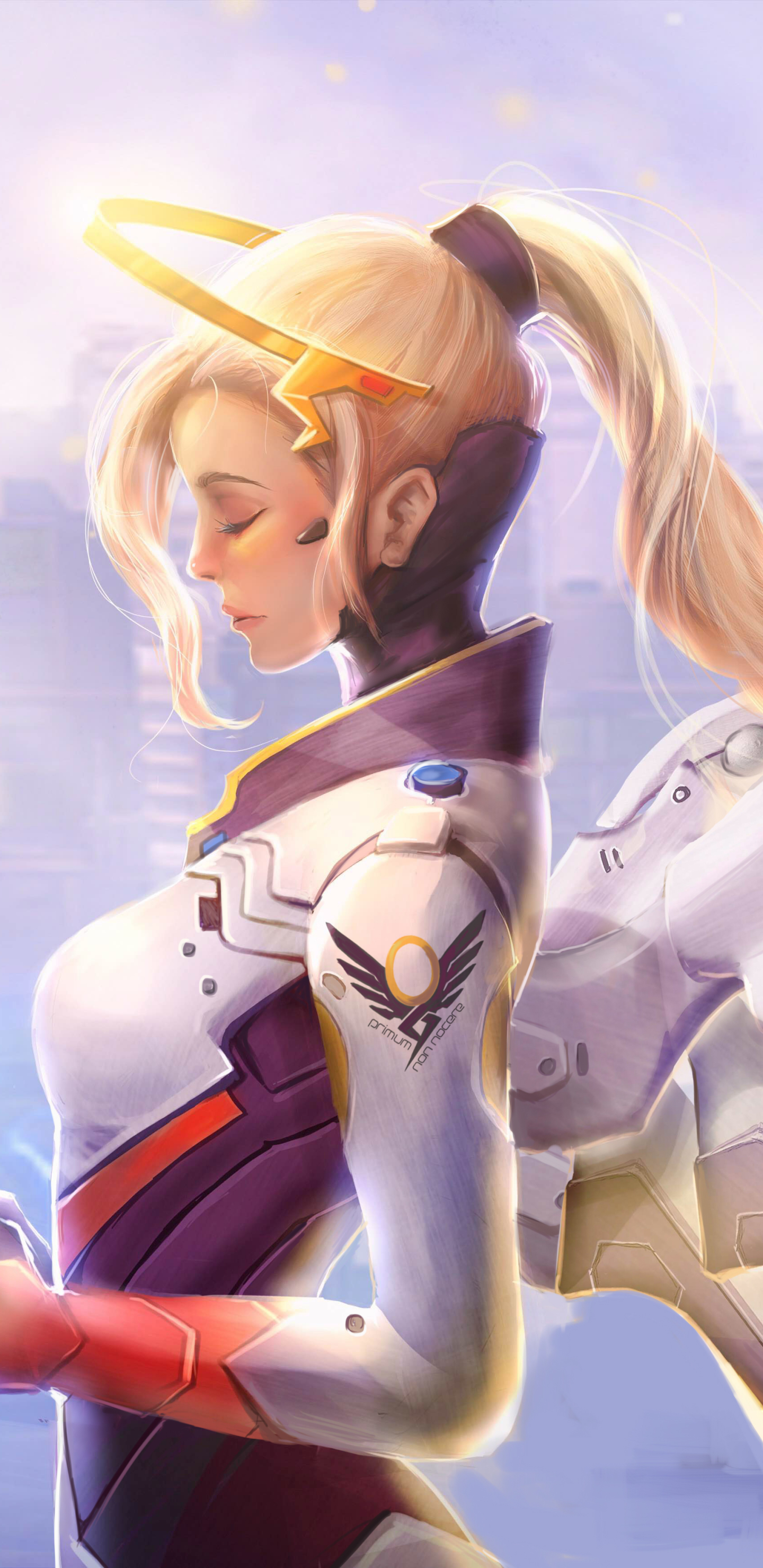 Download mobile wallpaper Angel, Overwatch, Video Game, Mercy (Overwatch) for free.