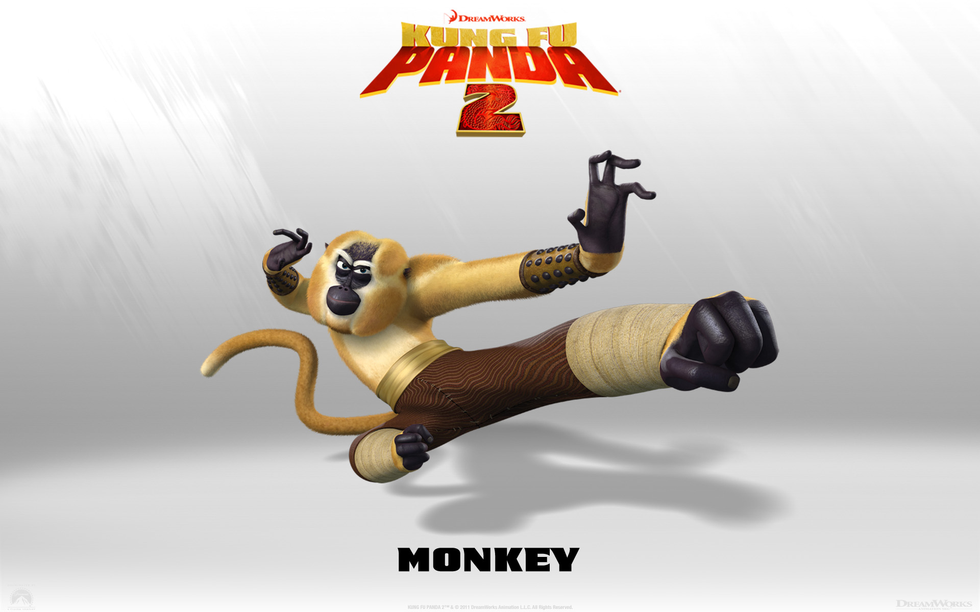 monkey (kung fu panda), movie, kung fu panda 2, kung fu panda