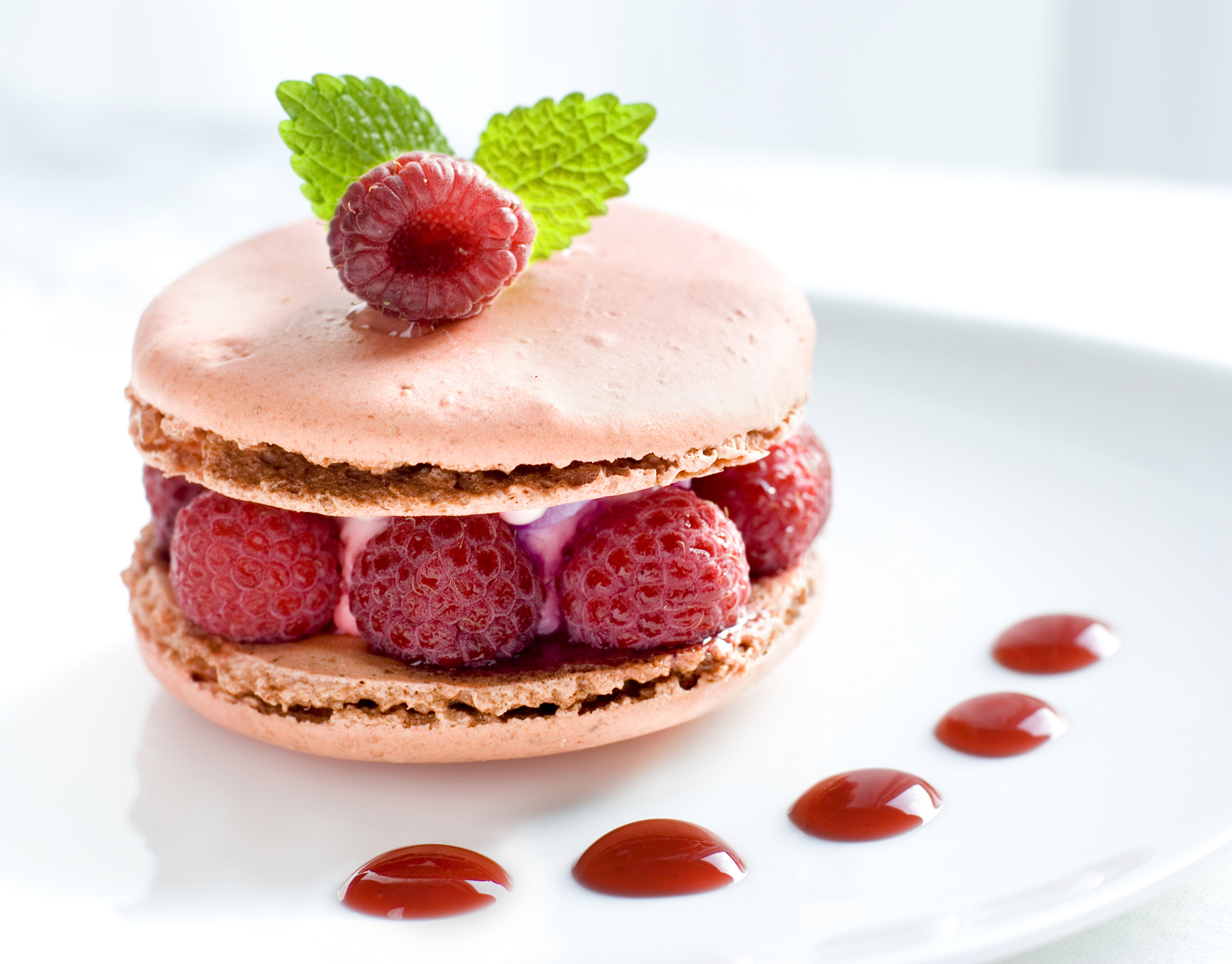 Download mobile wallpaper Food, Dessert, Raspberry, Berry, Fruit, Macaron for free.