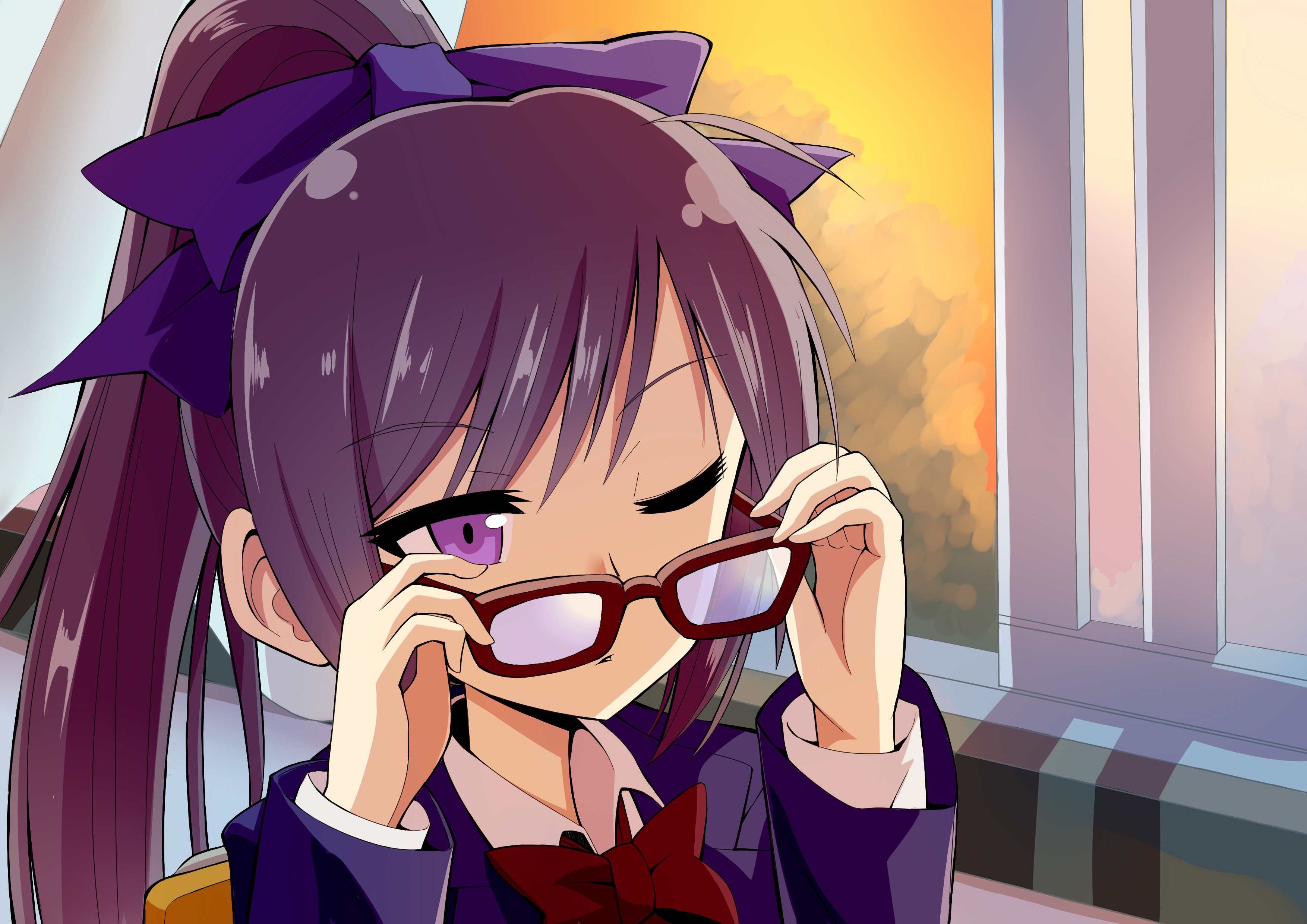 Free download wallpaper Anime, Glasses, Original on your PC desktop