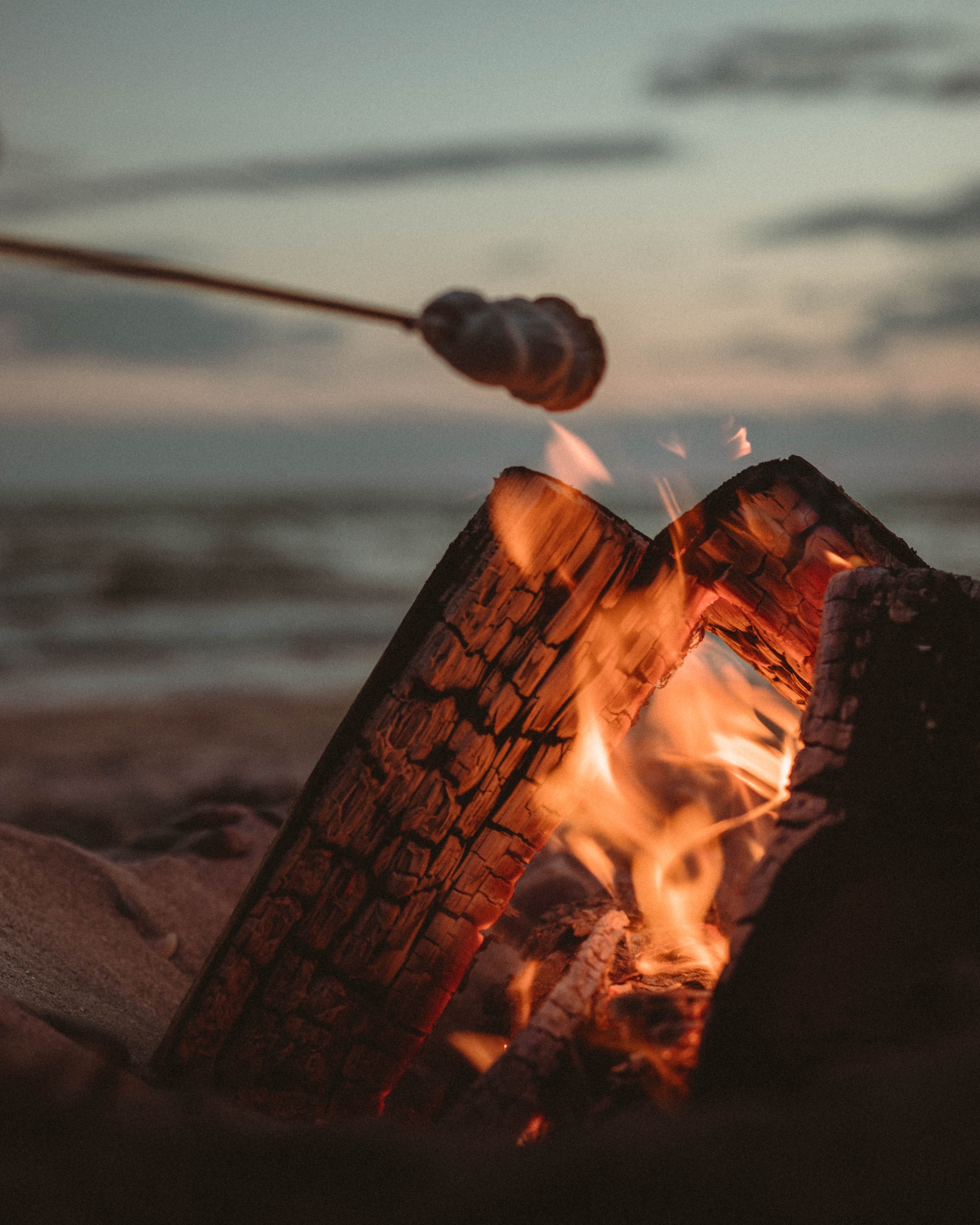 bonfire, zephyr, fire, flame, miscellanea, miscellaneous, marshmallow, logs cell phone wallpapers