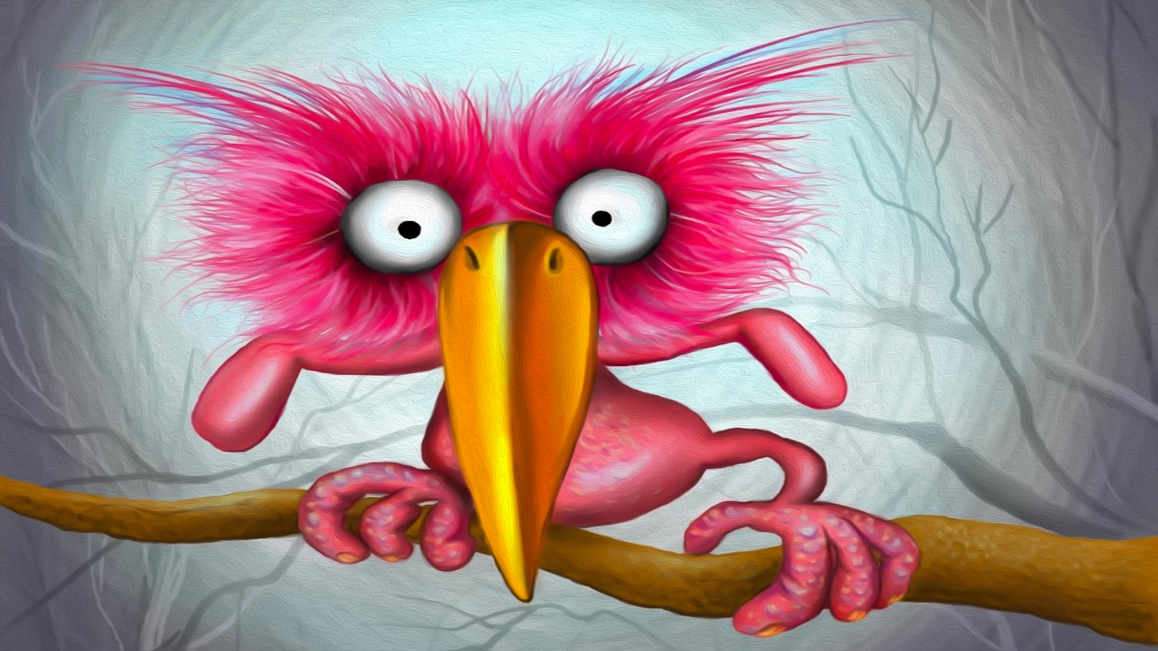 Download mobile wallpaper Cartoon, Bird, Artistic for free.