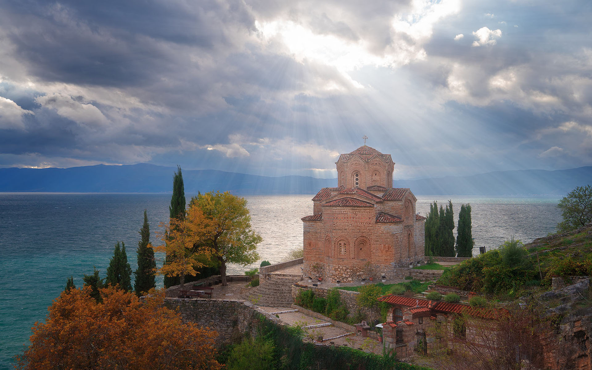 465960 скачать обои македония, религиозные, церковь, церковь святого иоанна в канео, церкви - заставки и картинки бесплатно