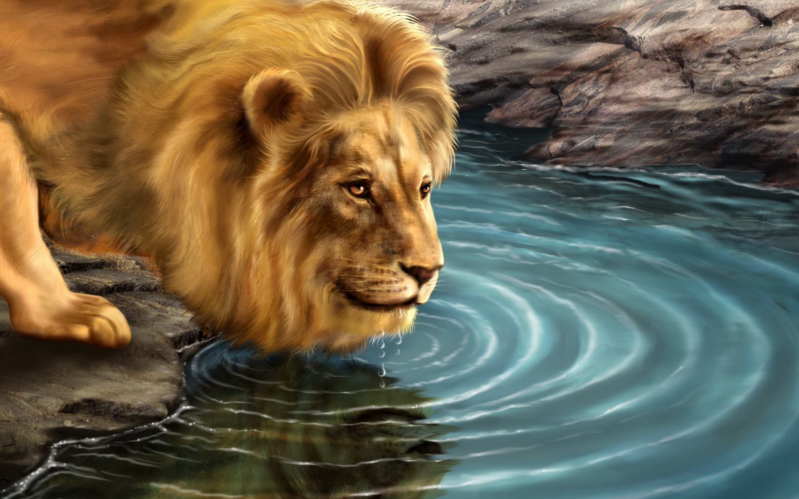 Download mobile wallpaper Lion, Animal, Artistic for free.