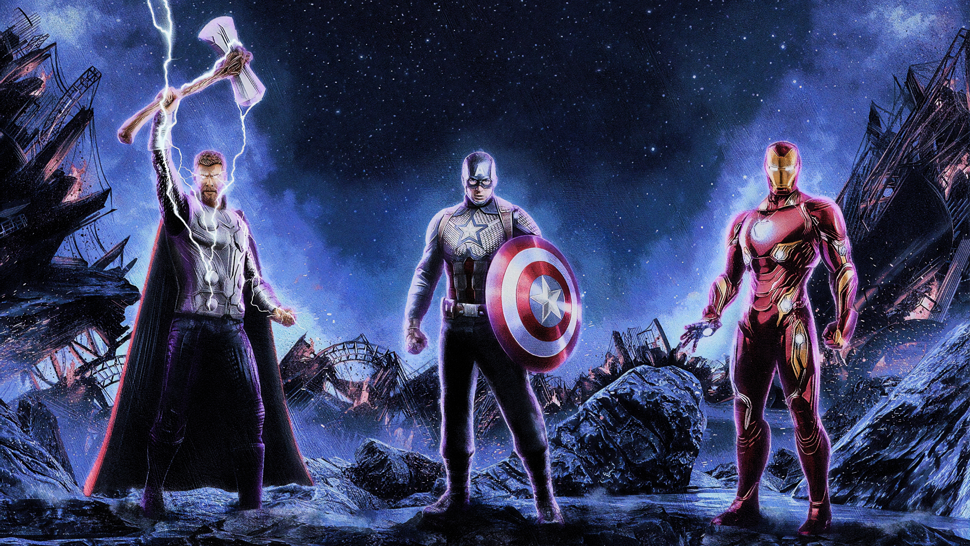 Скачать обои бесплатно Кино, Железный Человек, Капитан Америка, Мстители, Тор, Мстители: Финал картинка на рабочий стол ПК