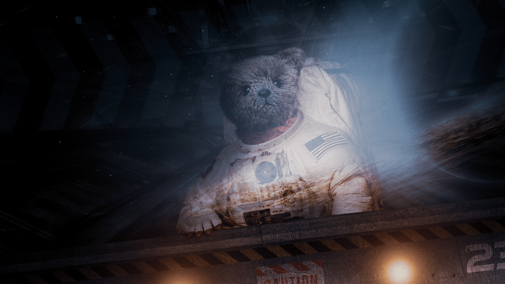 Download mobile wallpaper Teddy Bear, Sci Fi, Astronaut for free.