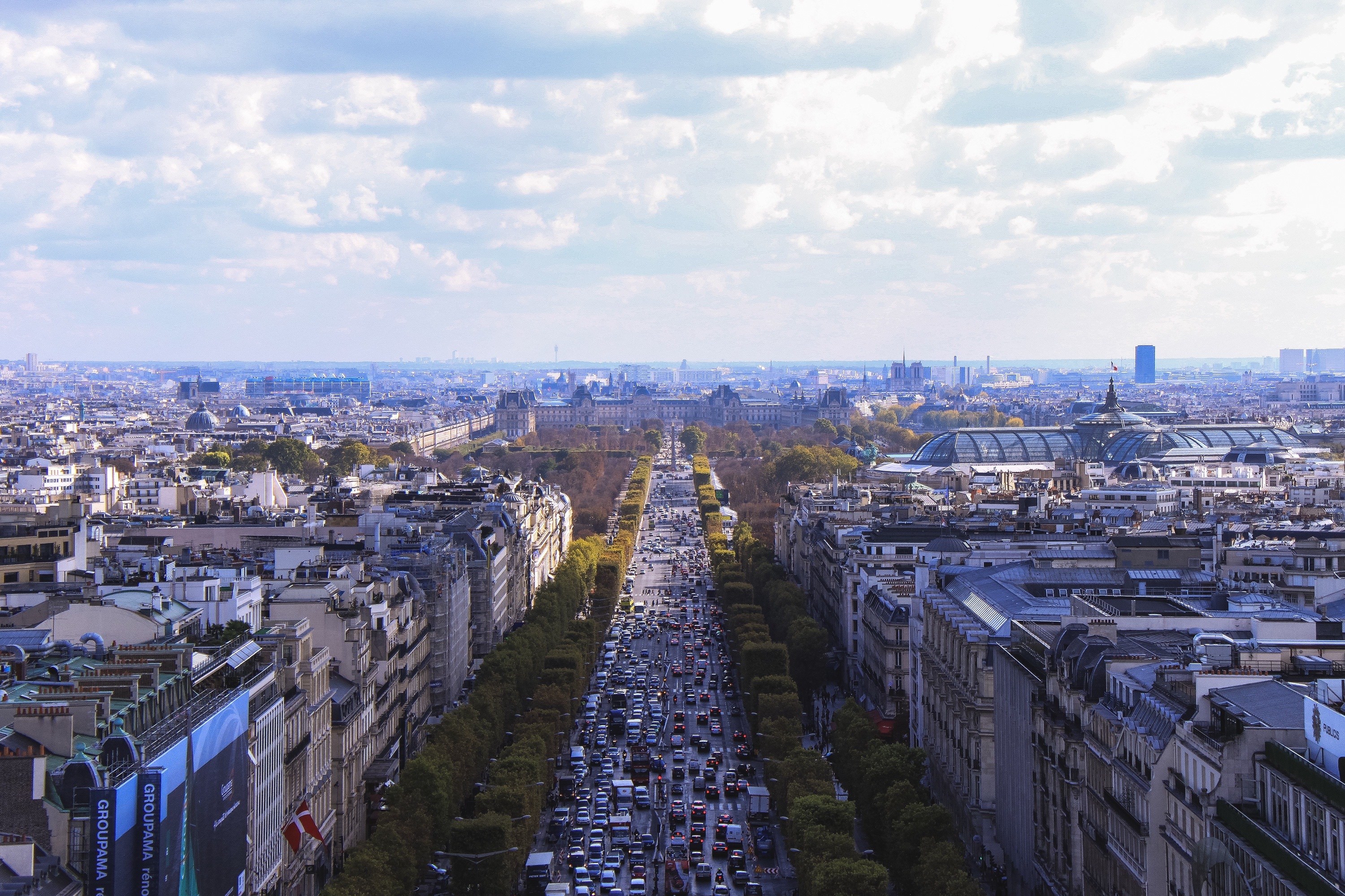 126256 завантажити картинку міста, париж, місто, франція, перспектива - шпалери і заставки безкоштовно