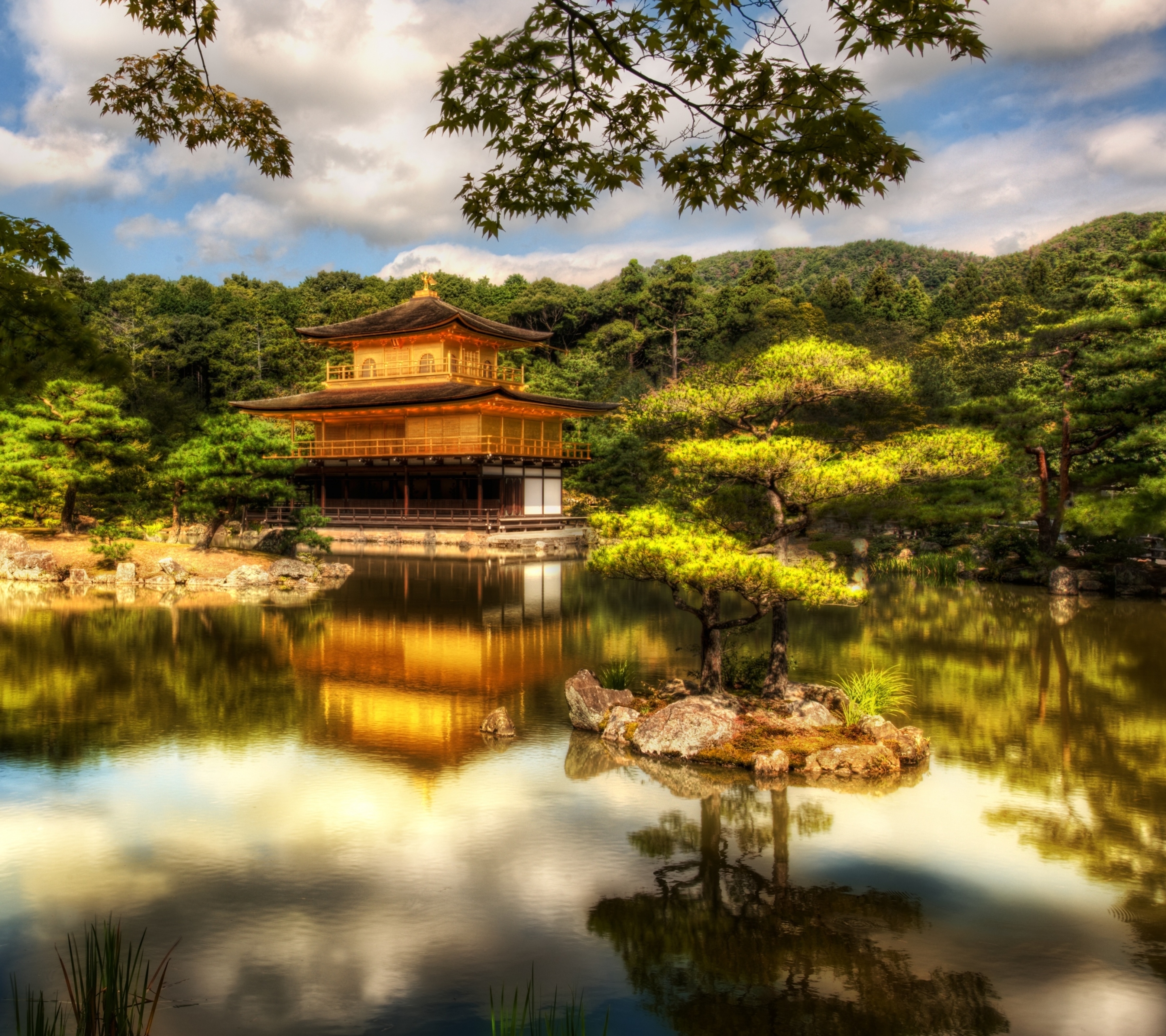 1108060 descargar fondo de pantalla religioso, kinkaku ji, templos: protectores de pantalla e imágenes gratis
