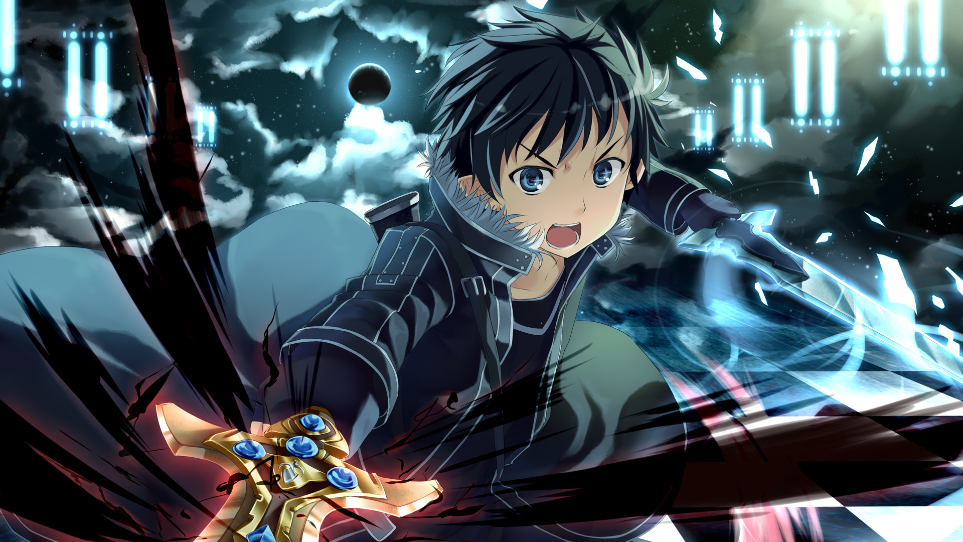 Скачати мобільні шпалери Сворд Арт Онлайн, Kirito (Sword Art Online), Аніме безкоштовно.