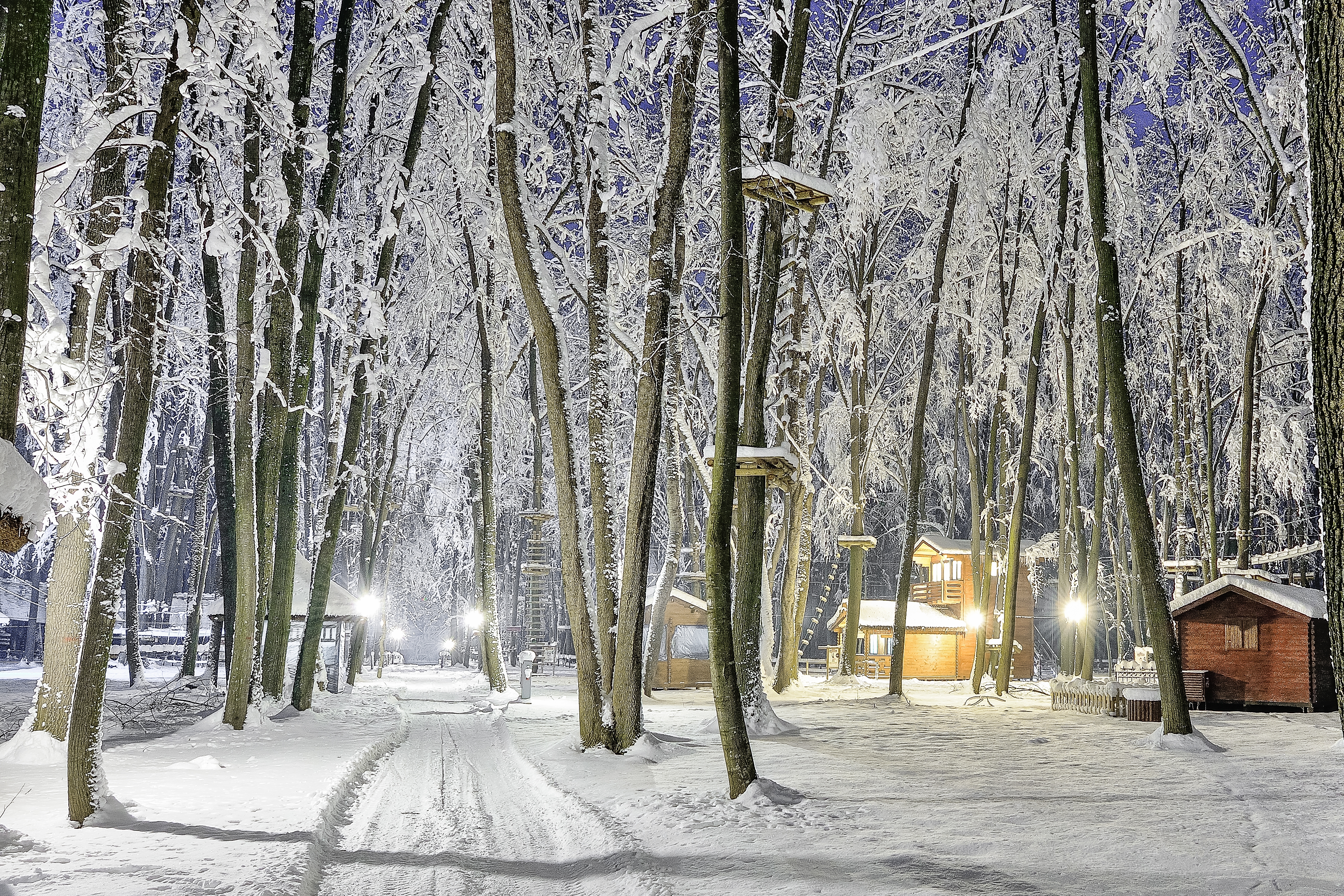 Laden Sie das Winter, Schnee, Licht, Haus, Erde, Fotografie, Innerortsstraße-Bild kostenlos auf Ihren PC-Desktop herunter