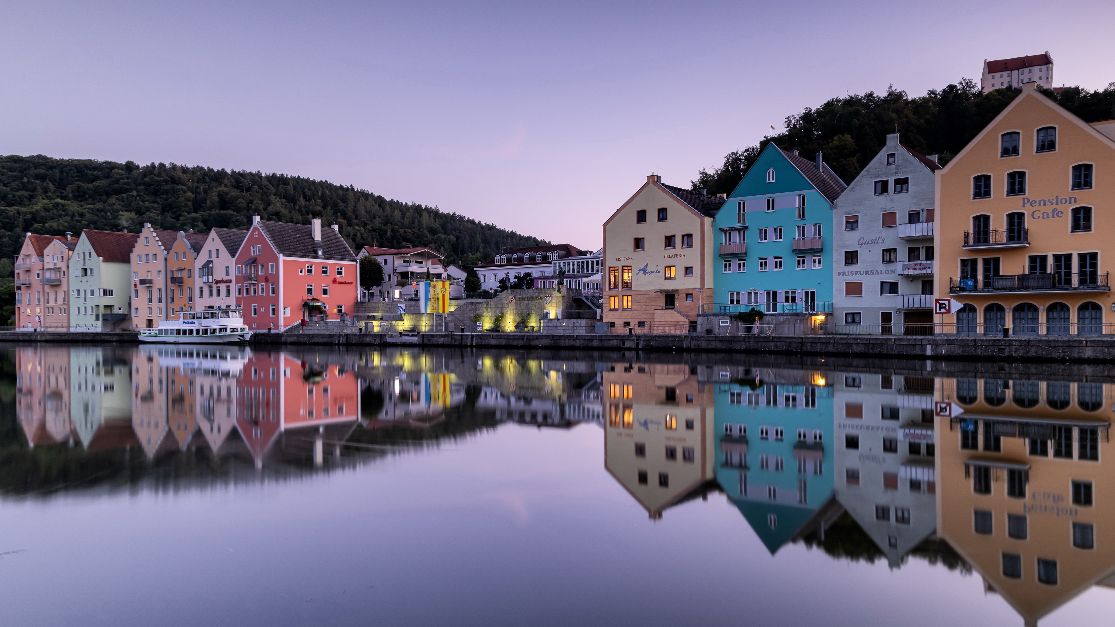 Free download wallpaper Reflection, Town, Man Made, Towns on your PC desktop