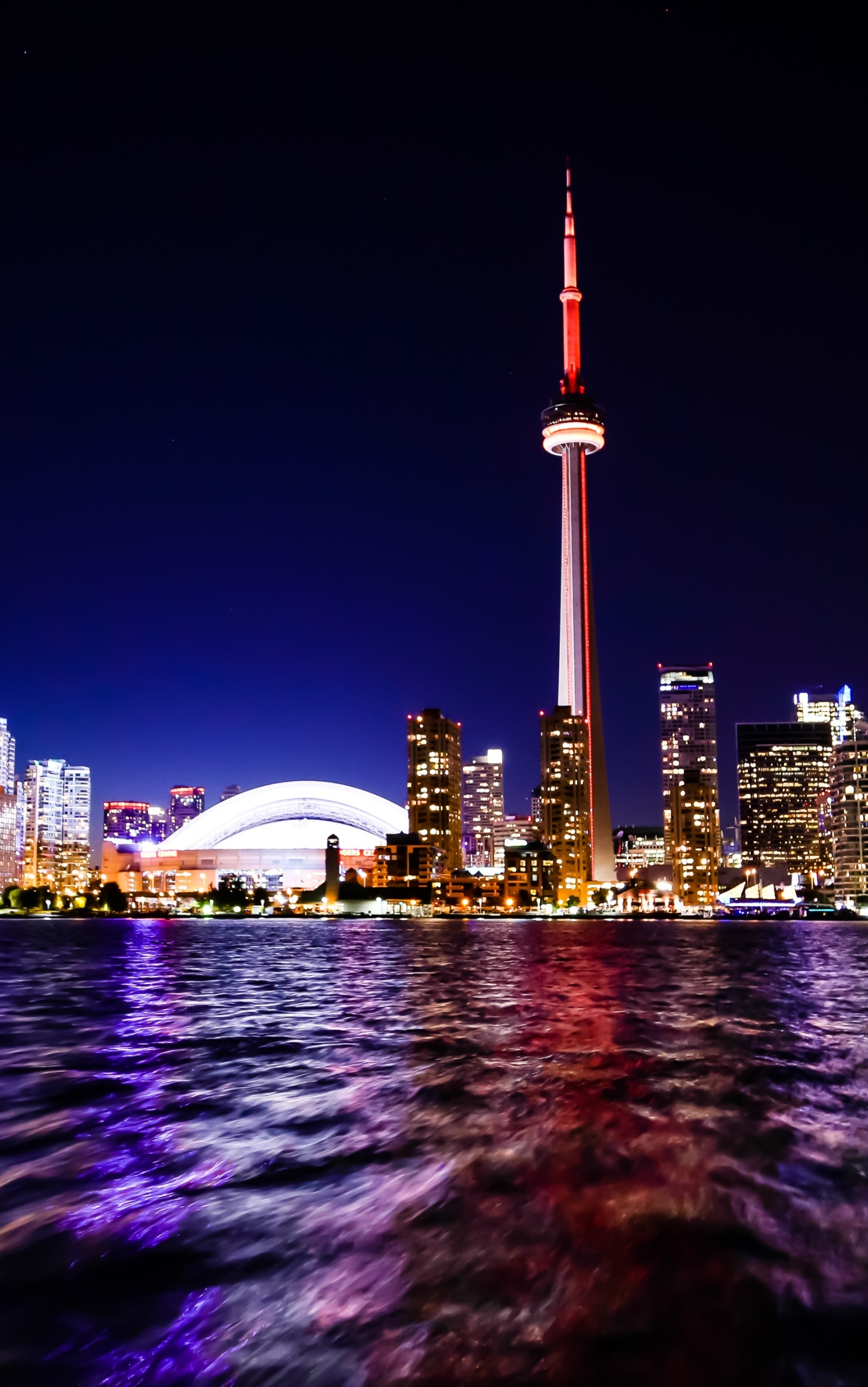PCデスクトップに都市, カナダ, トロント, 夜, オンタリオ, マンメイド画像を無料でダウンロード