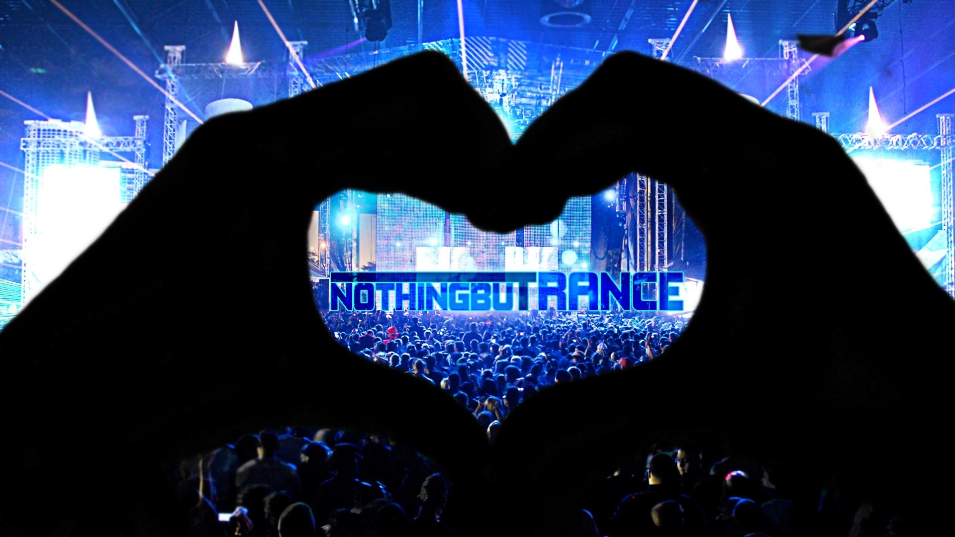 music, trance, concert, crowd, hand, heart, rave