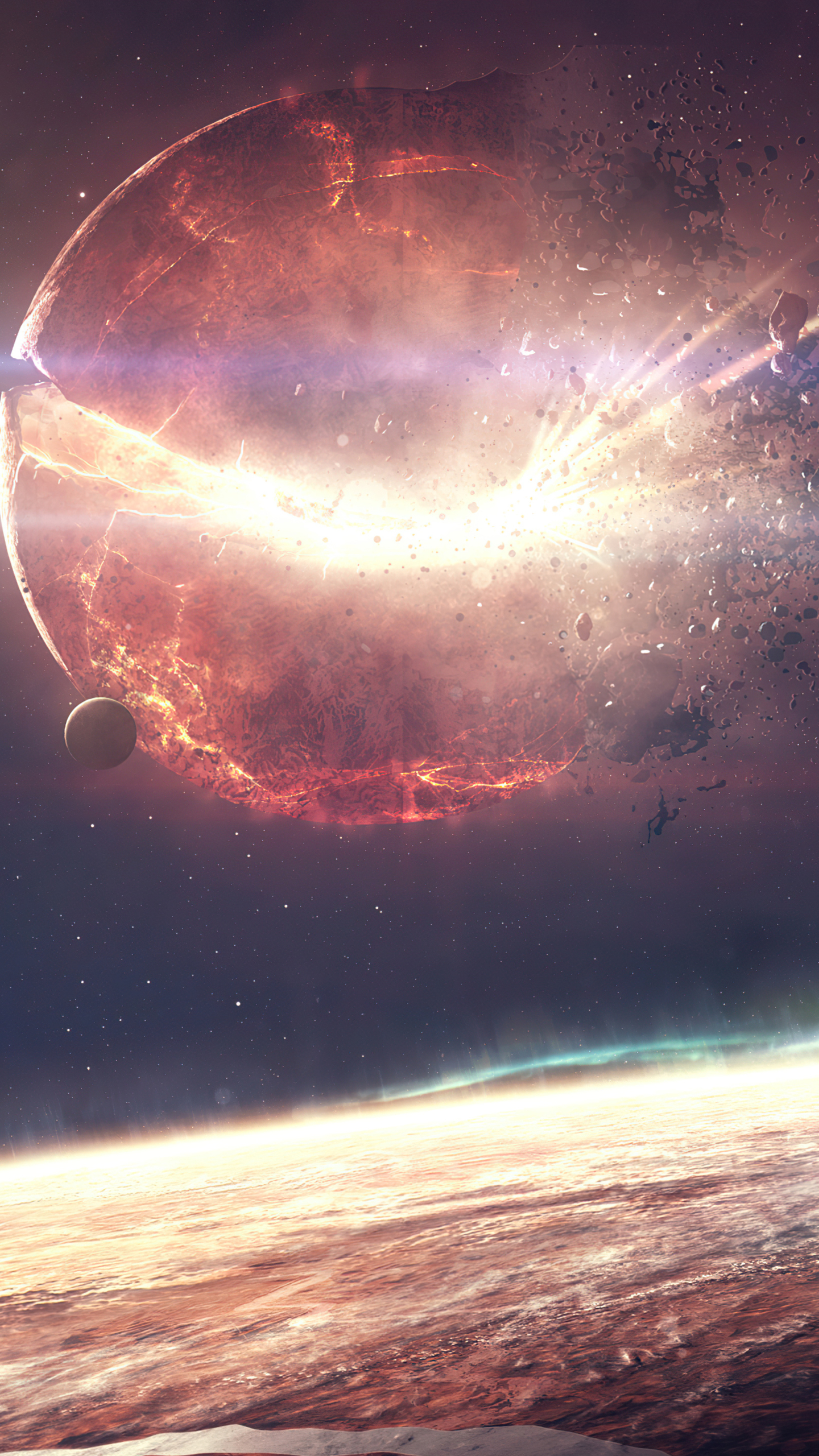 Download mobile wallpaper Space, Planet, Explosion, Sci Fi for free.