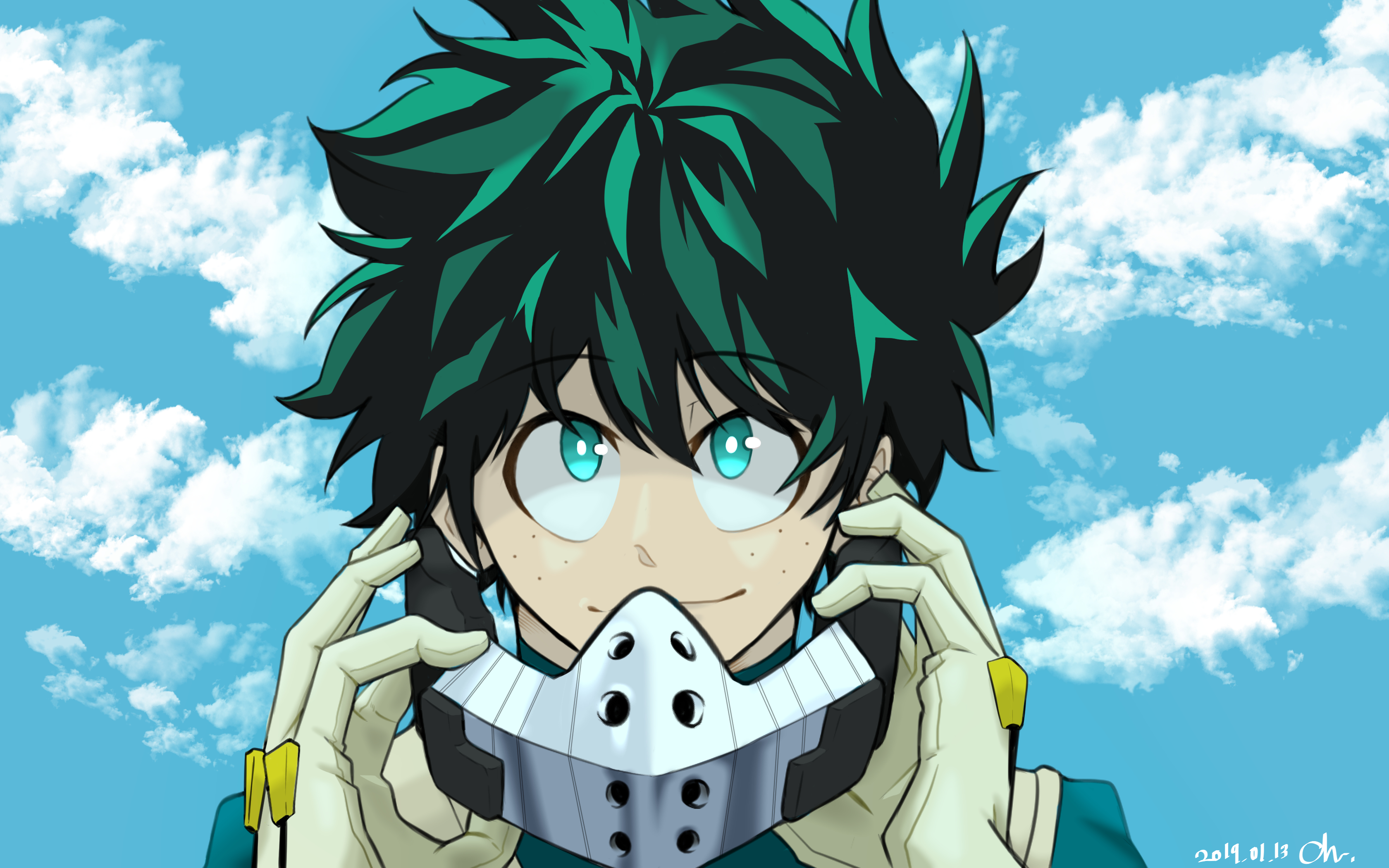 Handy-Wallpaper Animes, Izuku Midoriya, Boku No Hero Academia kostenlos herunterladen.