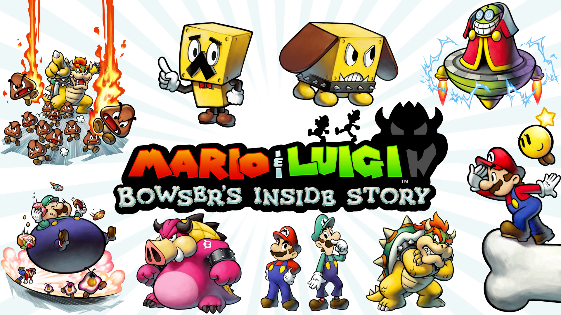 video game, mario & luigi: bowser's inside story, bowser, luigi, mario