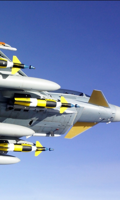 Handy-Wallpaper Flugzeuge, Flugzeug, Rakete, Militär, Düsenjäger, Eurofighter Taifun kostenlos herunterladen.
