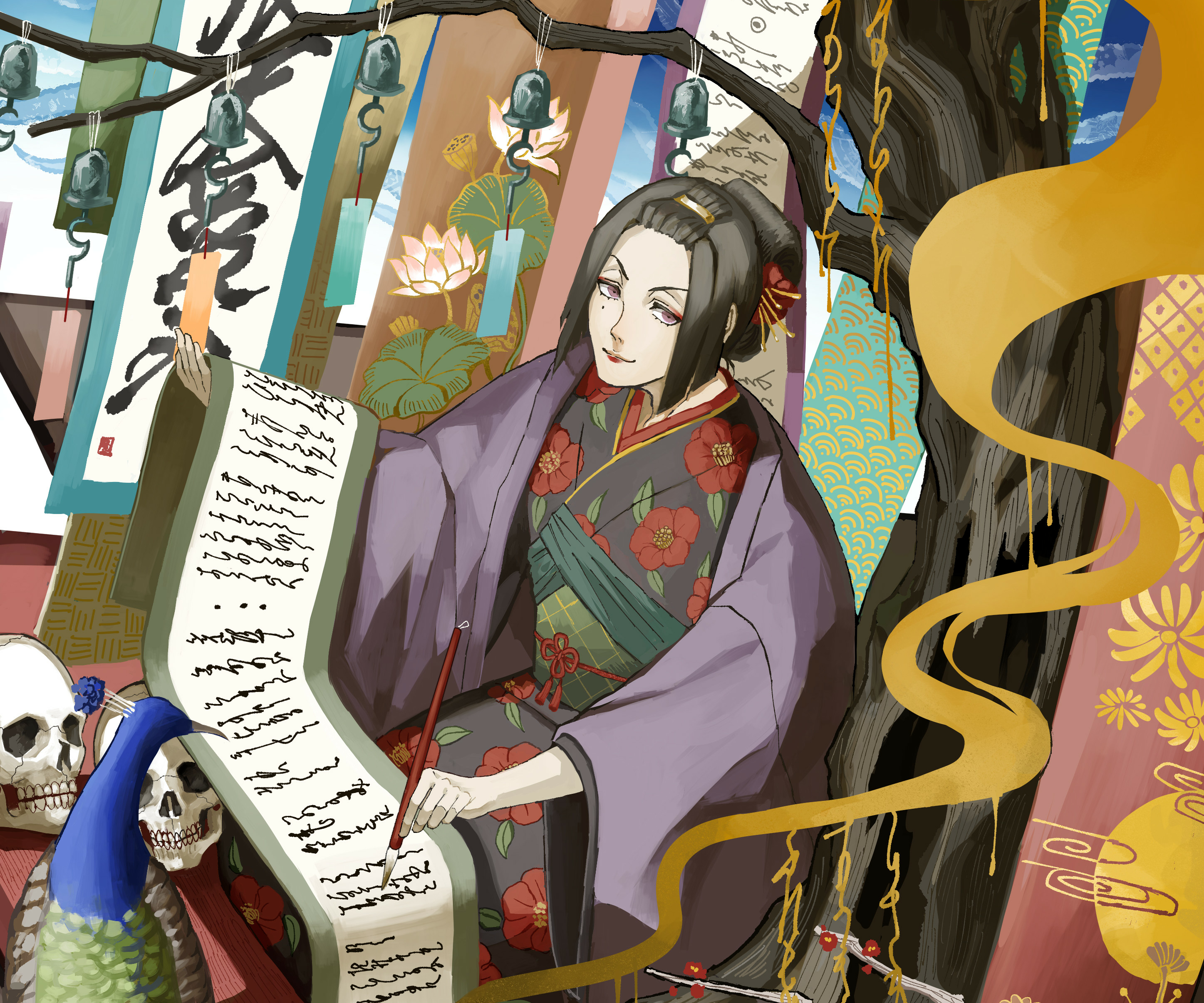 Descarga gratuita de fondo de pantalla para móvil de Fantasía, Kimono, Mujeres.