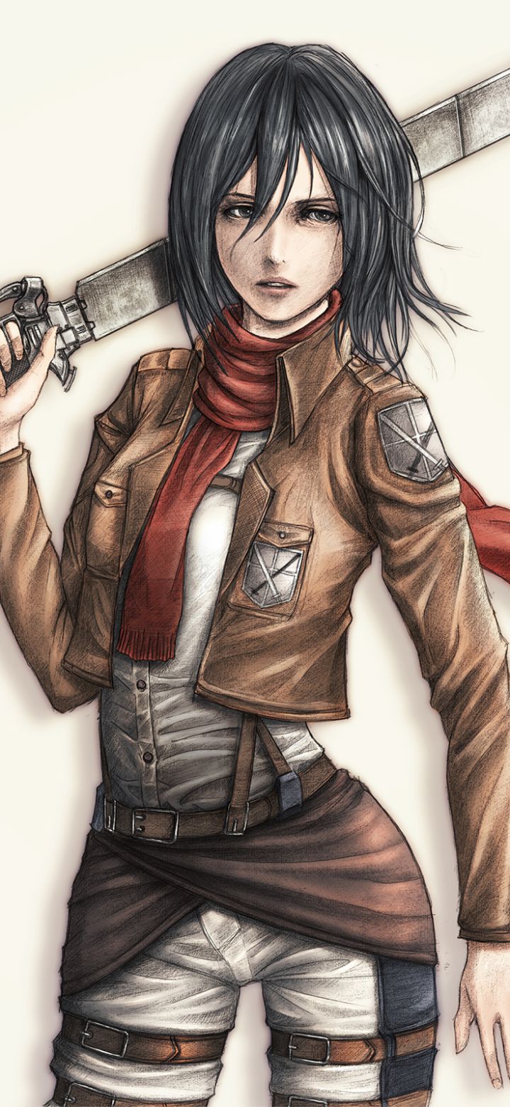 Descarga gratuita de fondo de pantalla para móvil de Animado, Mikasa Ackerman, Shingeki No Kyojin, Ataque A Los Titanes.